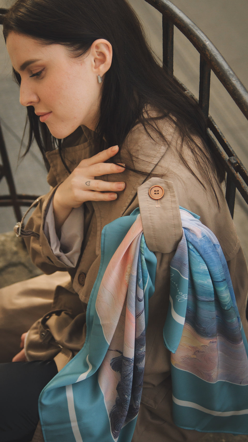 Scarf "Pink Evening"