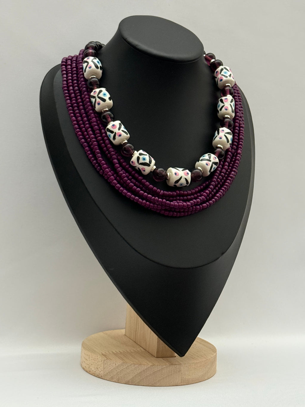 Purple Necklace 2-in-1 | Single-Strand + Multi-Strand