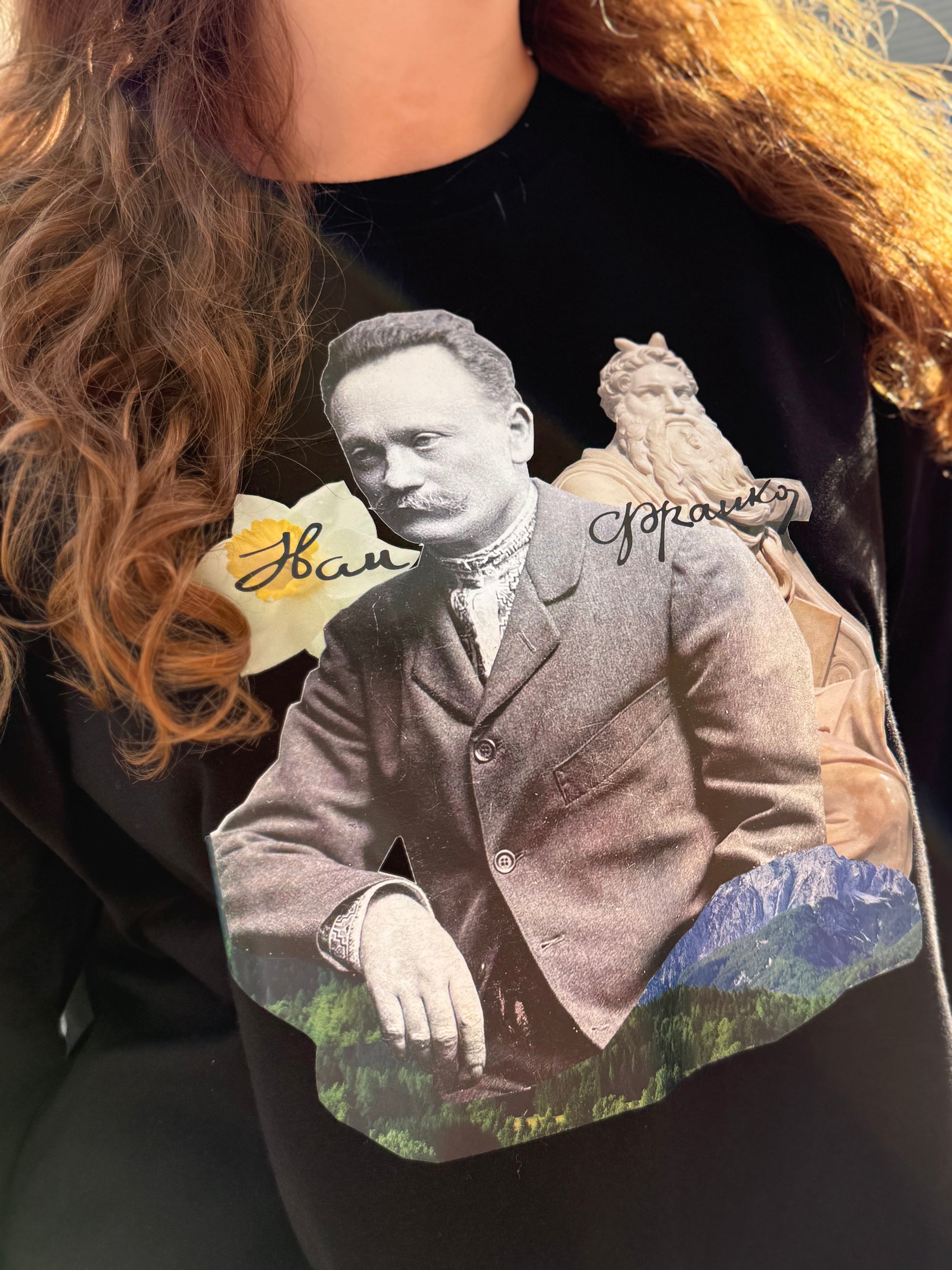 Unisex T-shirt with Ivan Franko Print Black