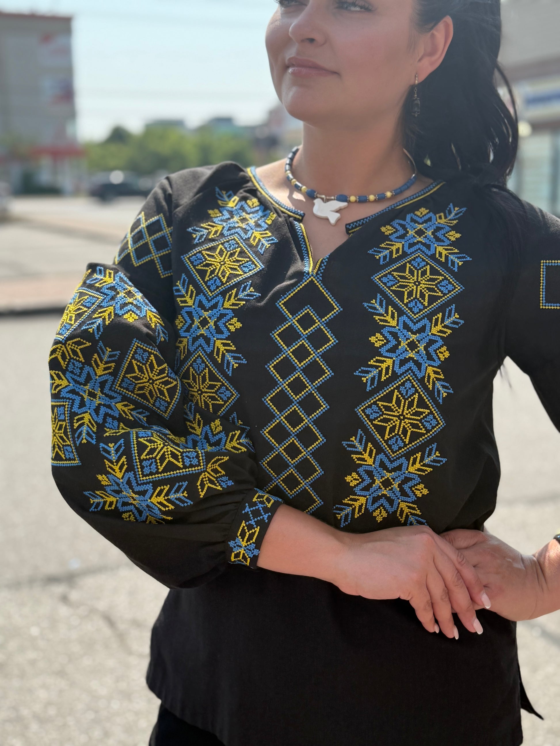 Women’s Vyshyvanka Cotton Long Sleeve In Ukrainian Traditions