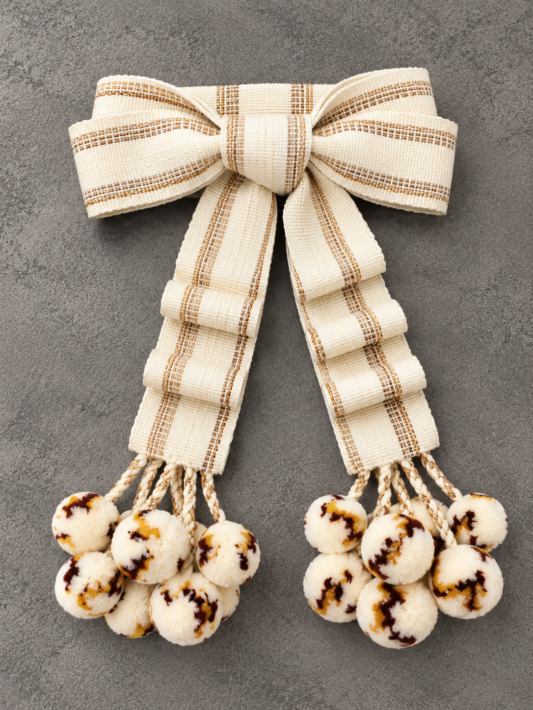 Traditional Women’s Ukrainian Kraika with Tassels  Beige- Brown Colours