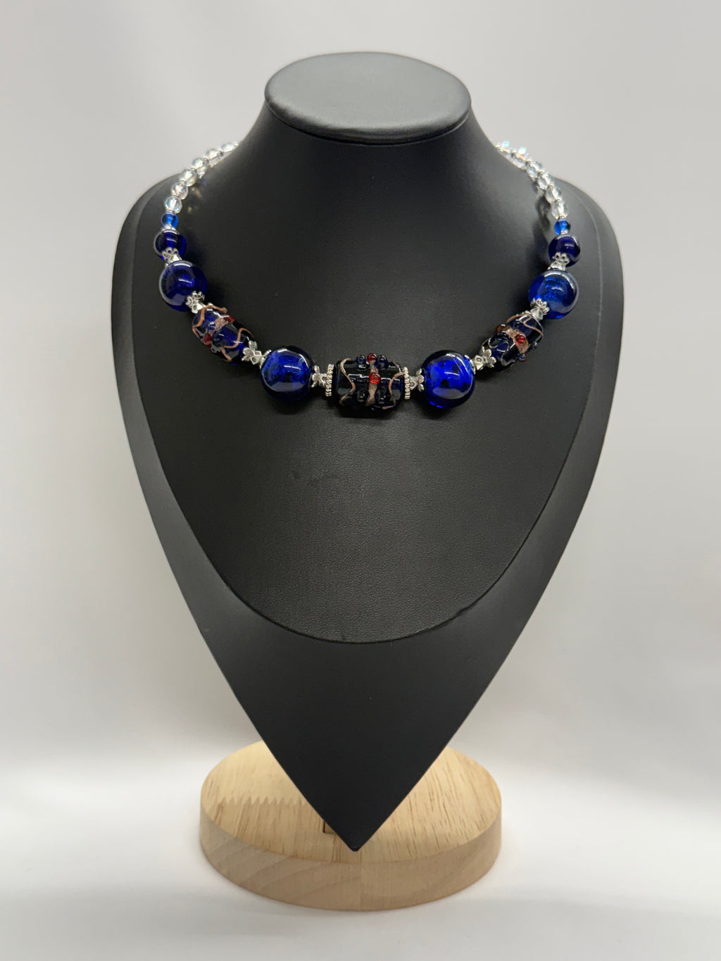 “Venetsiika” Blue Murano Glass Choker