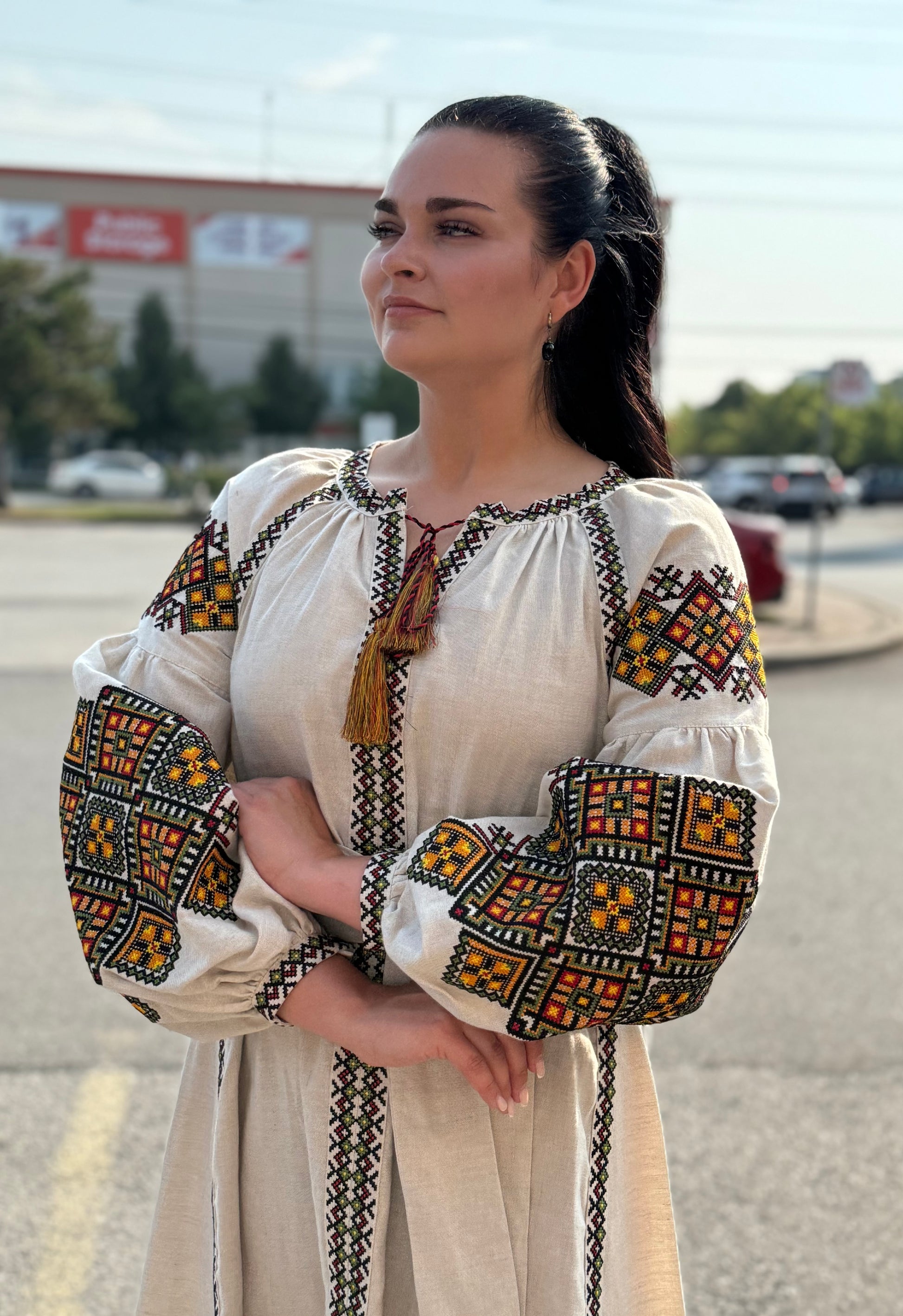 Embroidered dress "Carpathian"