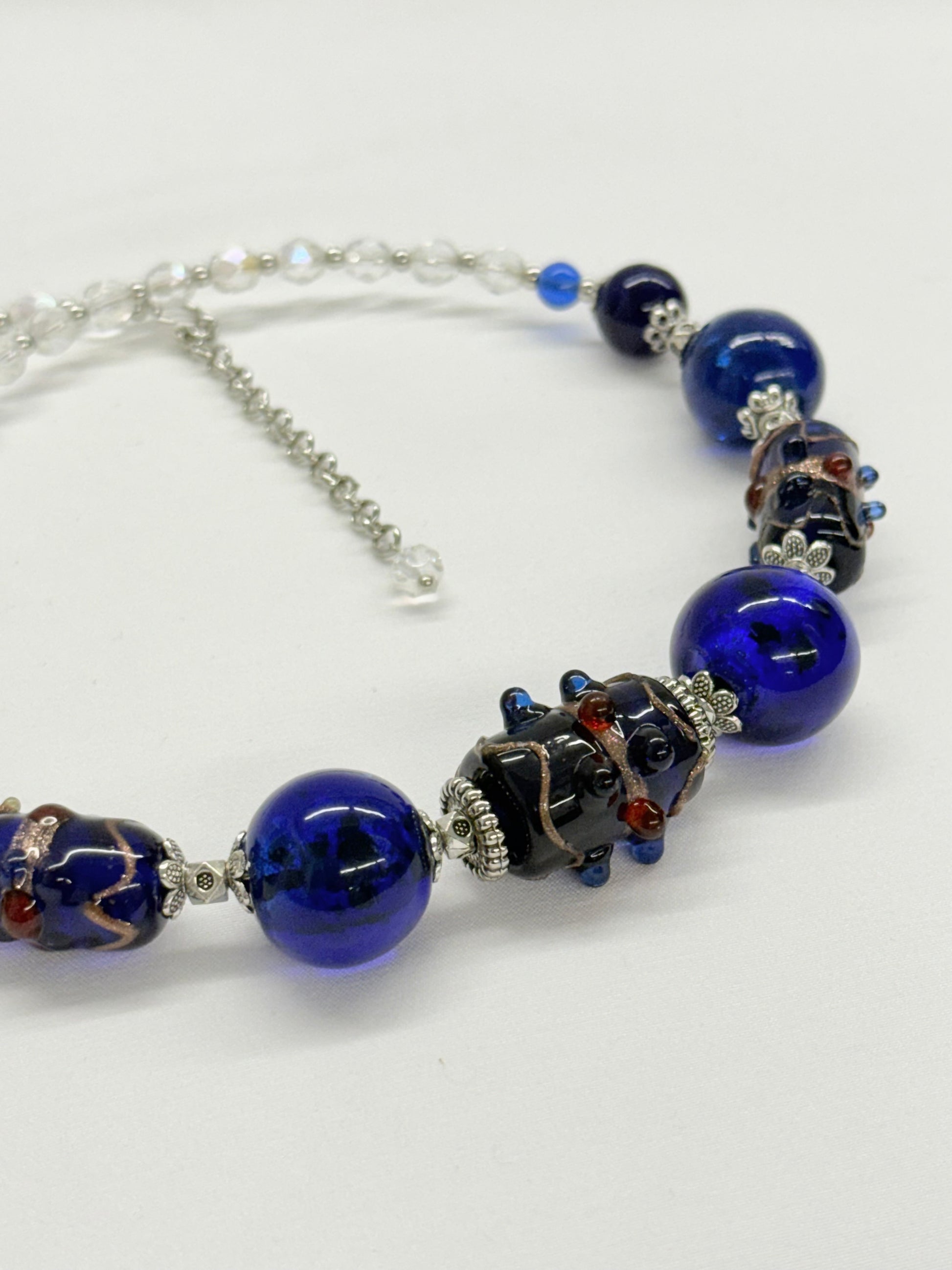 “Venetsiika” Blue Murano Glass Choker