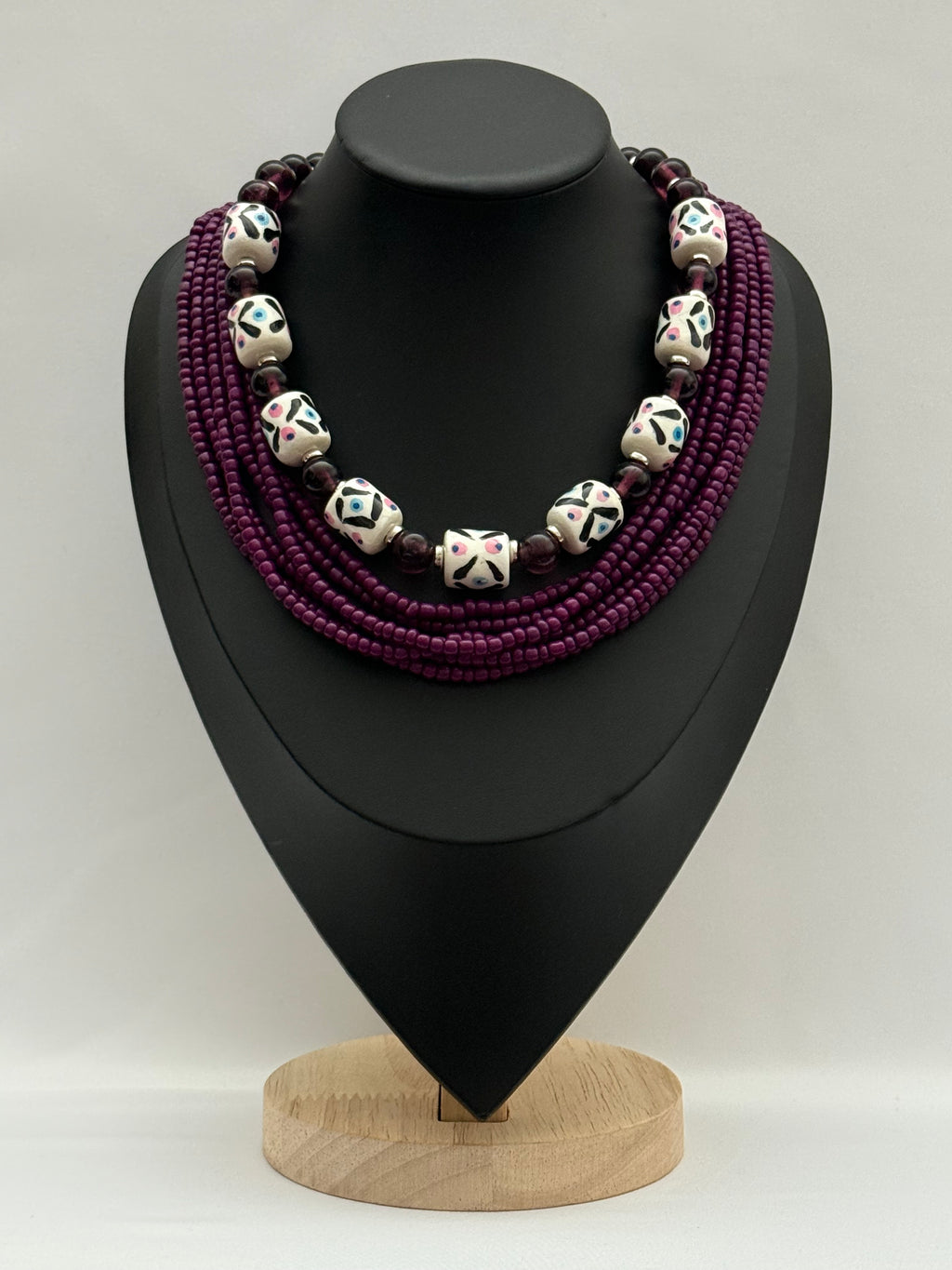 Purple Necklace 2-in-1 | Single-Strand + Multi-Strand