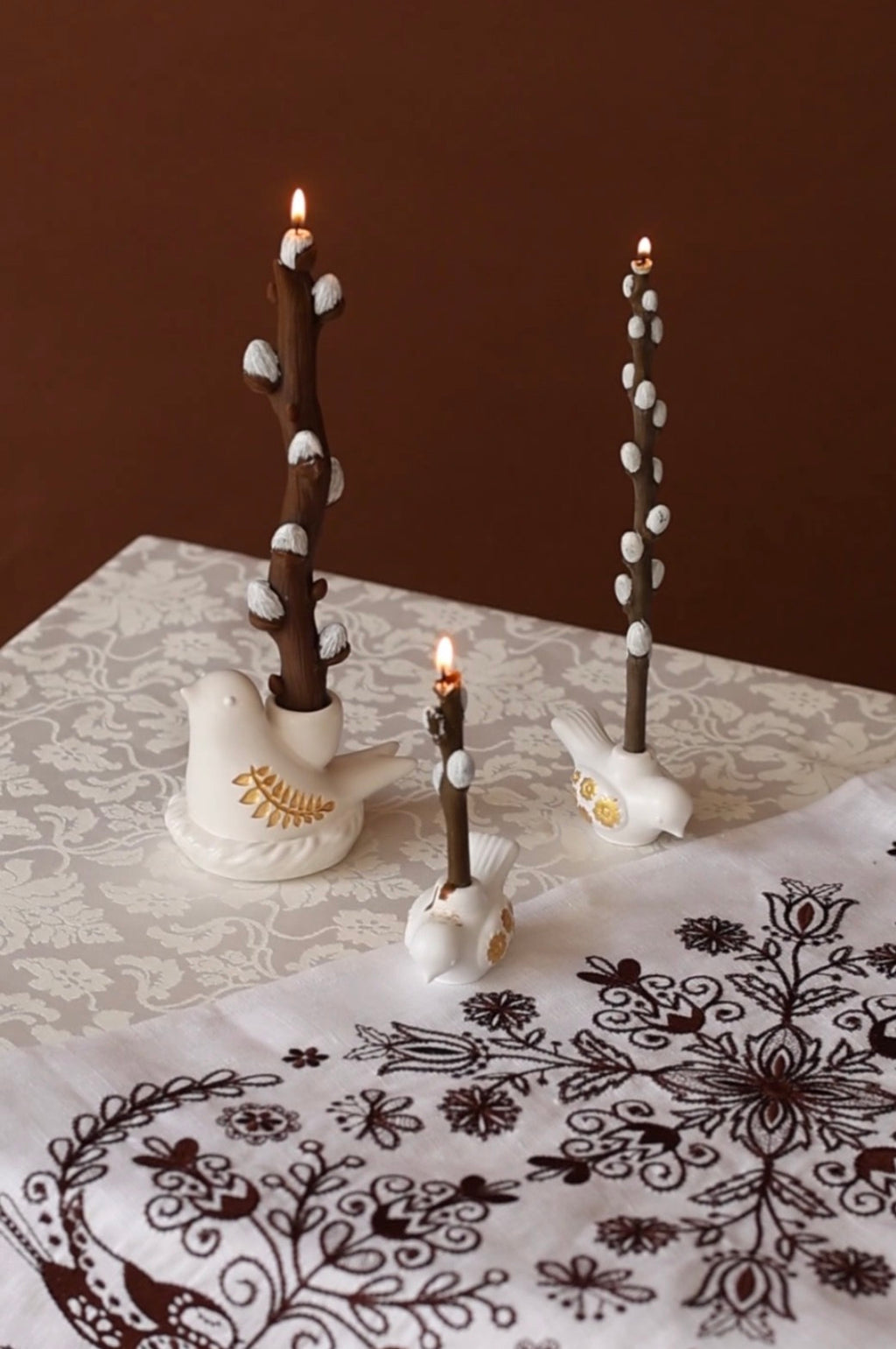 Ceramic Bird Candle Holder