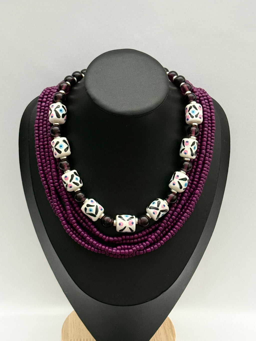 Purple Necklace 2-in-1 | Single-Strand + Multi-Strand