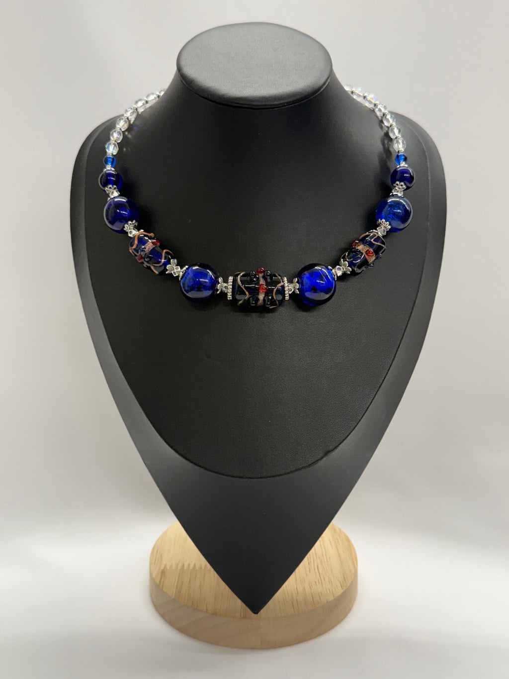 “Venetsiika” Blue Murano Glass Choker