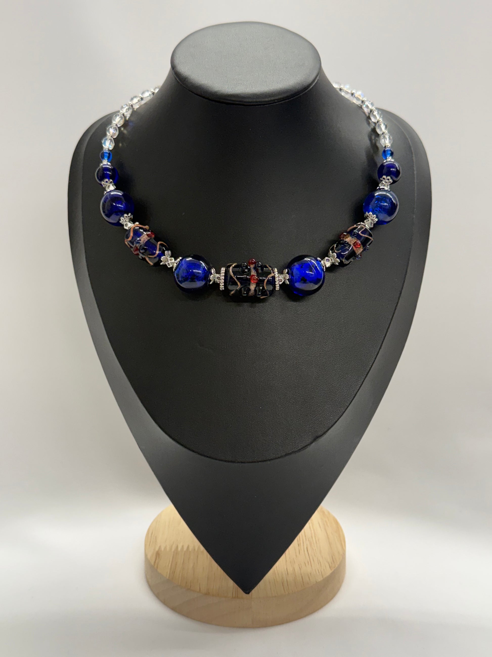 “Venetsiika” Blue Murano Glass Choker