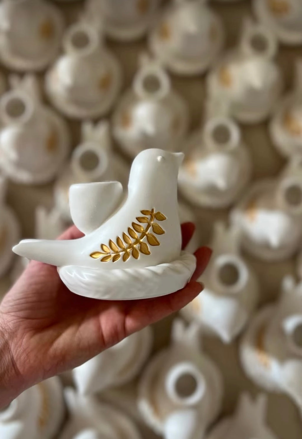 Ceramic Bird Candle Holder