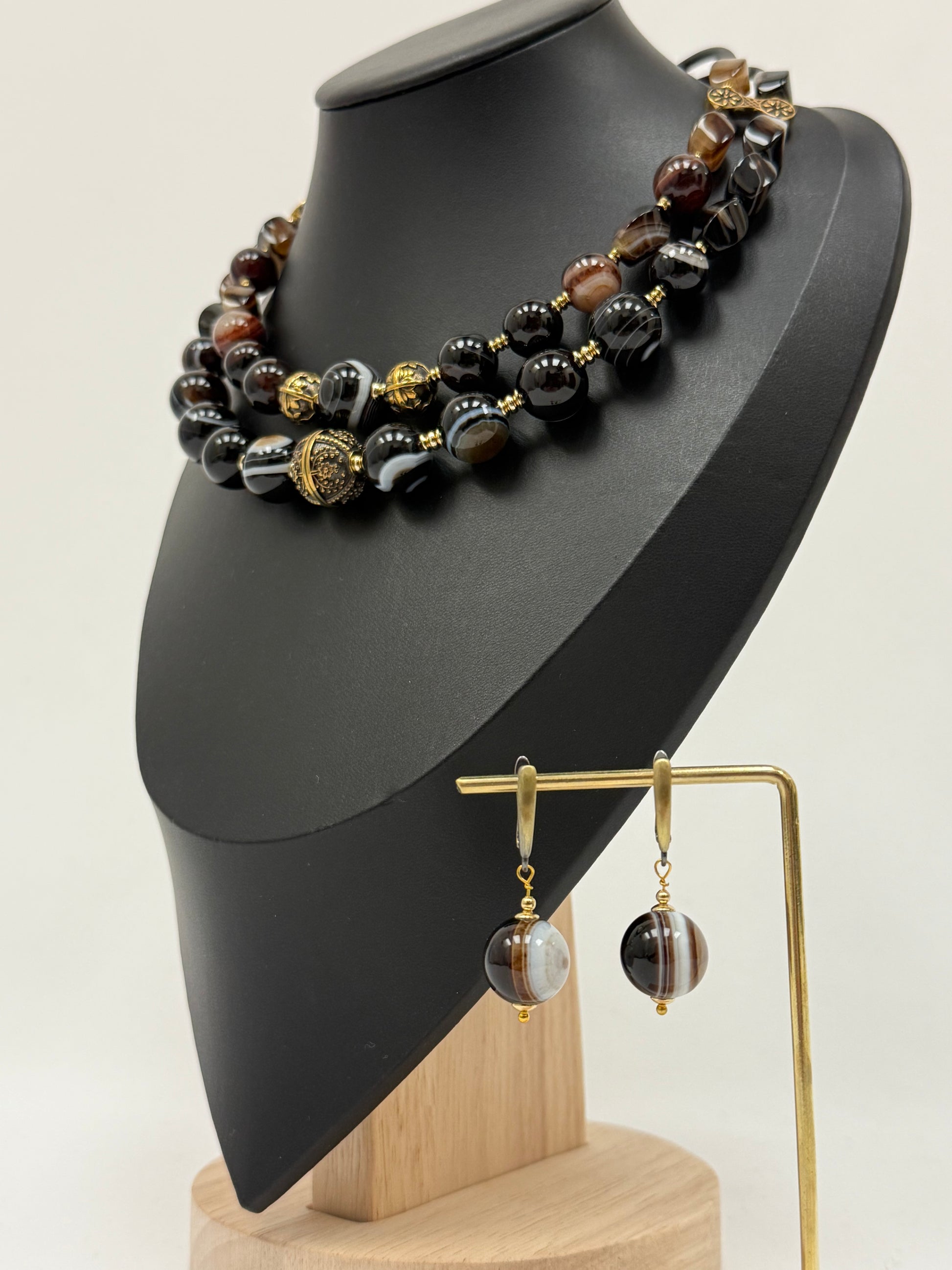Striped Agate Earrings
