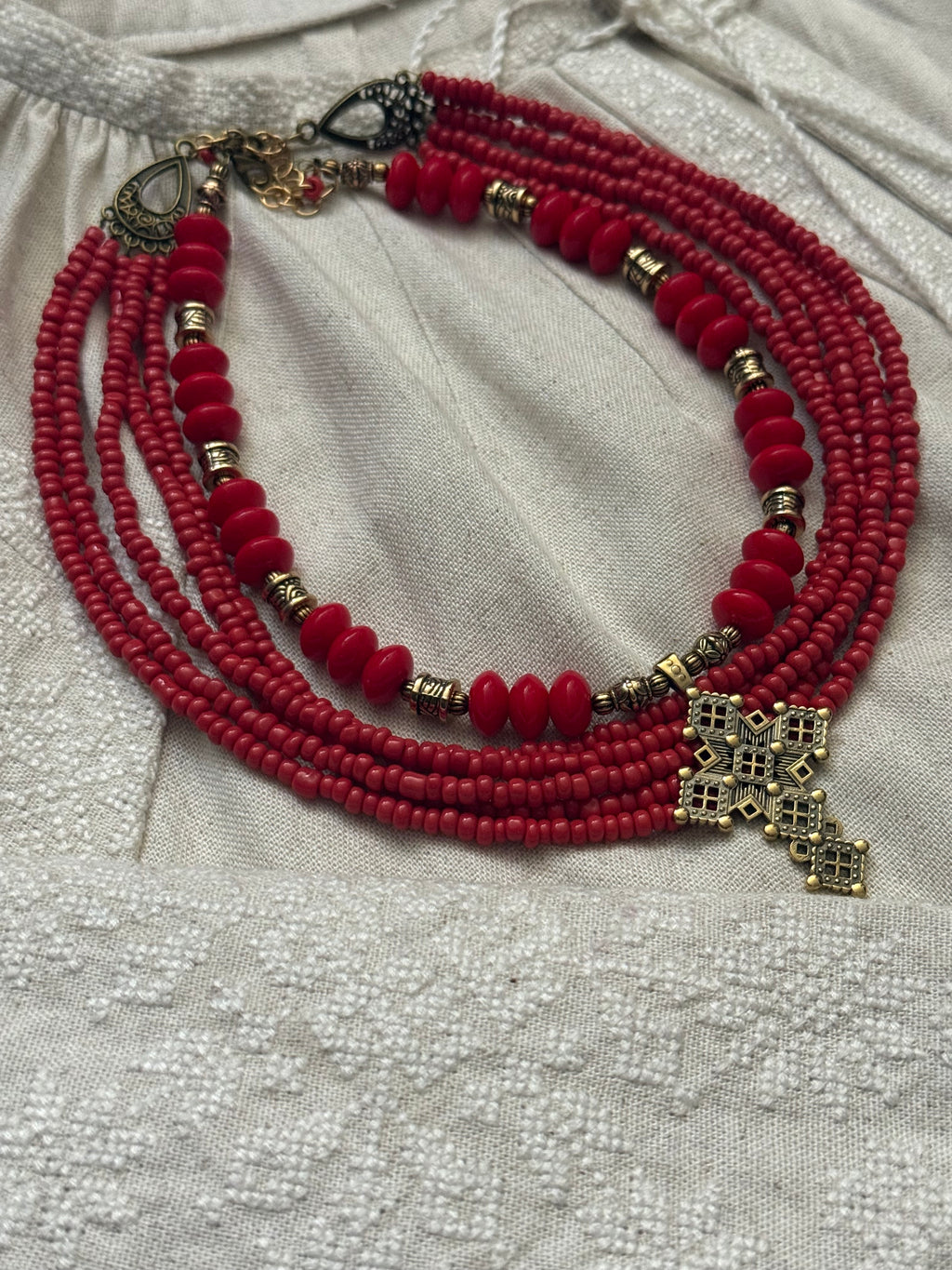 Traditional Red Necklace Set