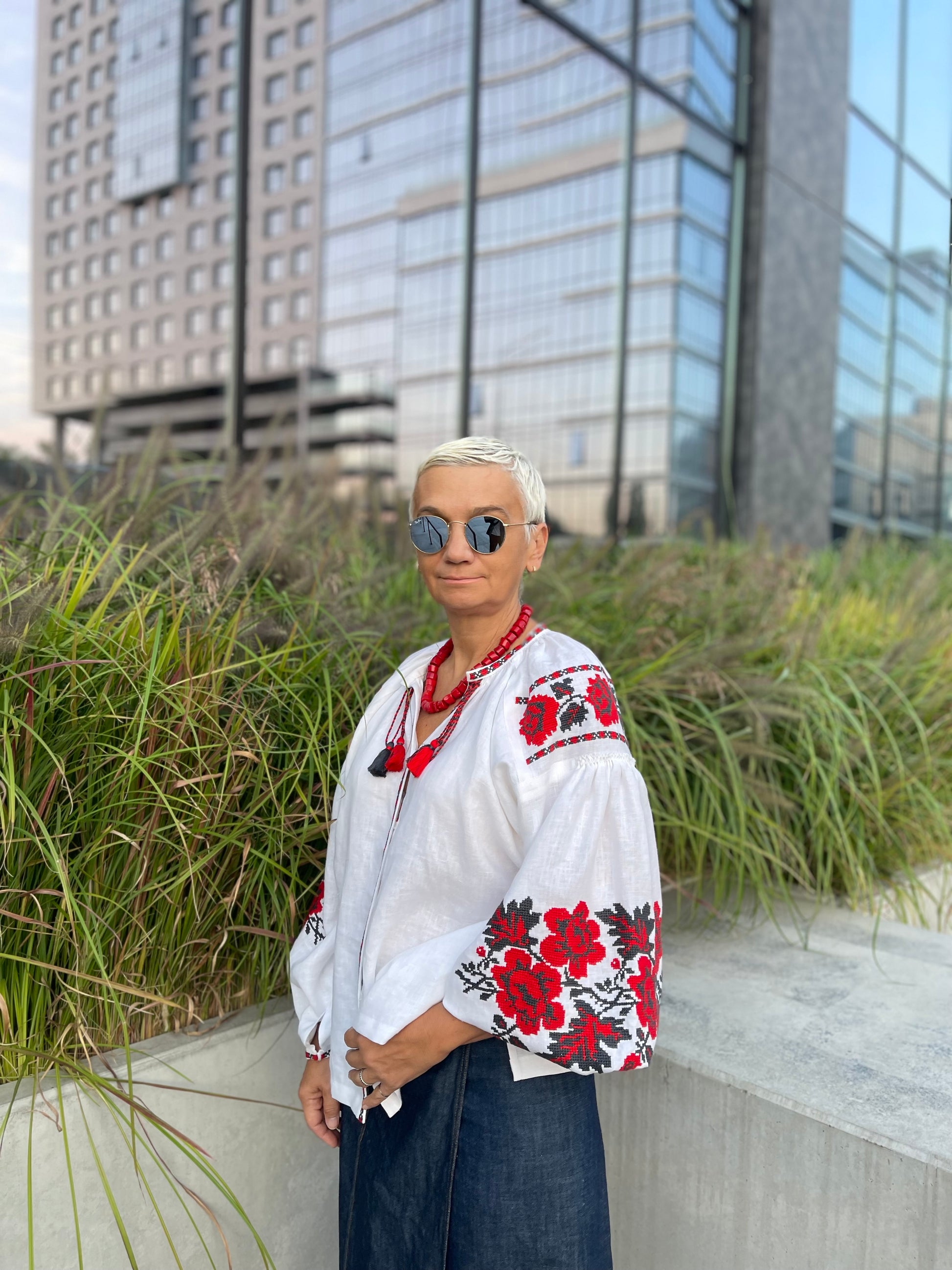 Traditional Handmade Vyshyvanka With Floral Embroidery