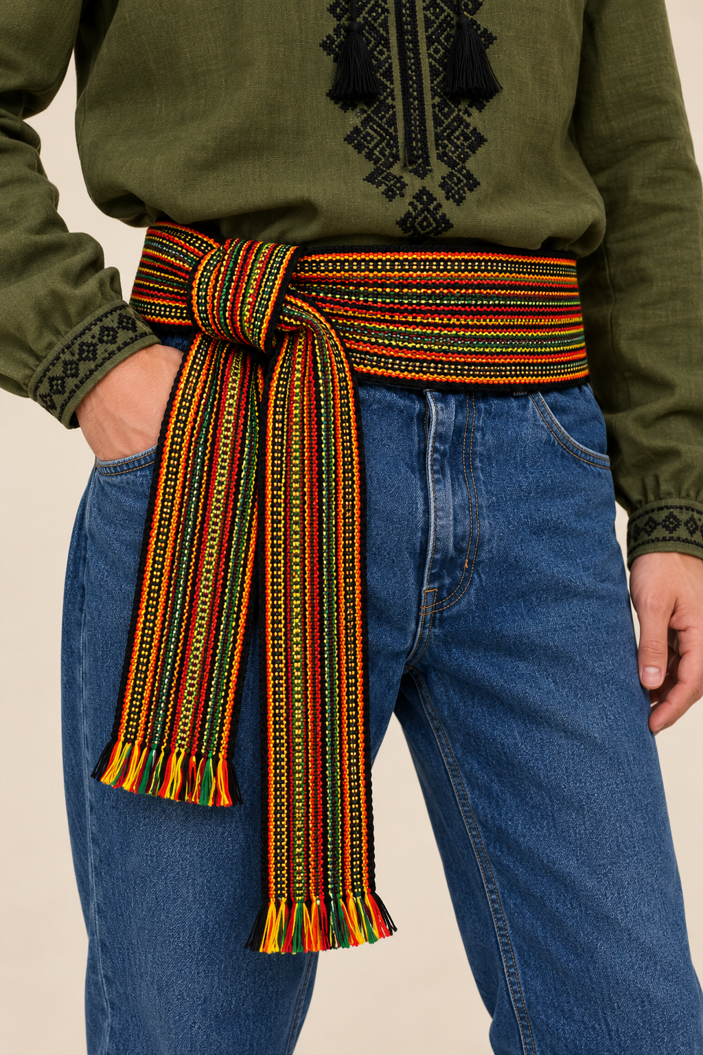 Black Trim with Green -Orange Base, 10 cm