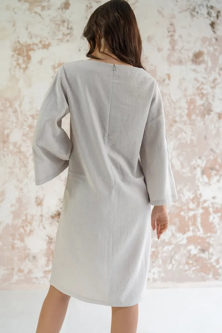 Grey Linen “Hutsulka” Dress
