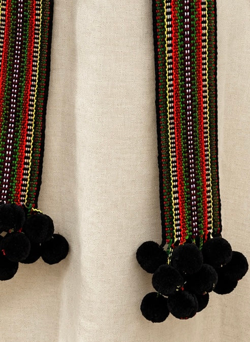 Traditional Women’s Ukrainian Kraika With Dark Green Tassels