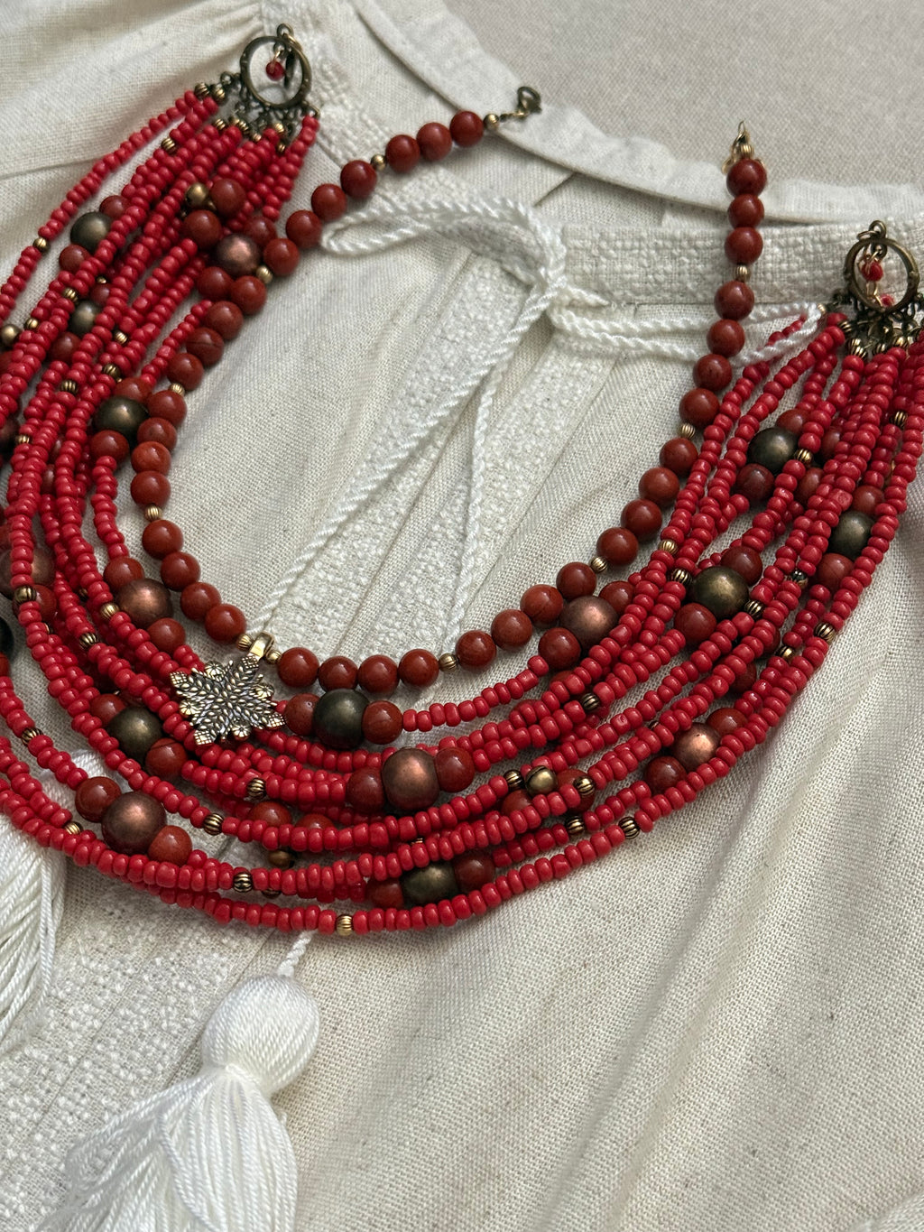 Traditional Red Necklace Set