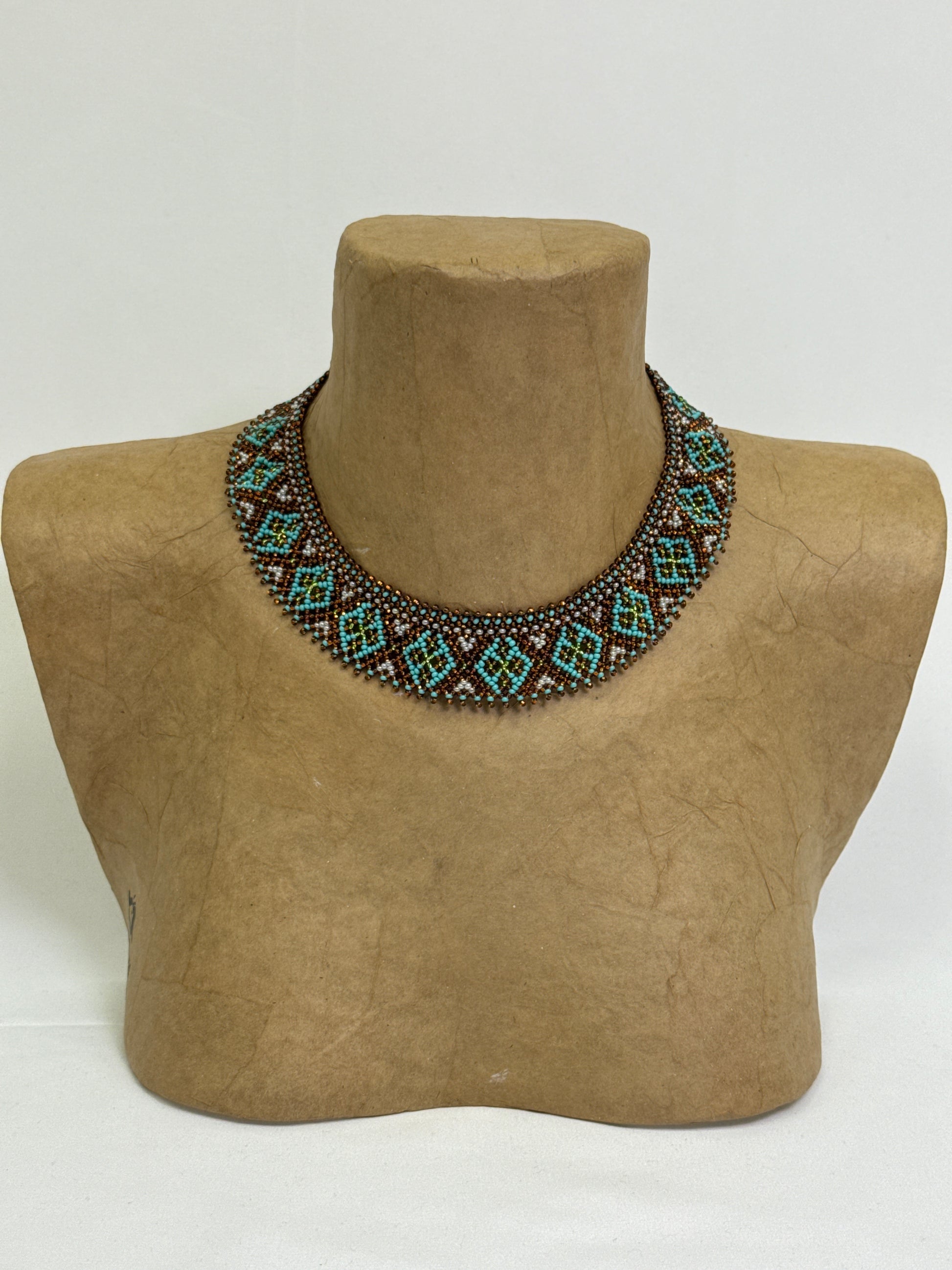 Beaded Necklace "Dark Turquoise"