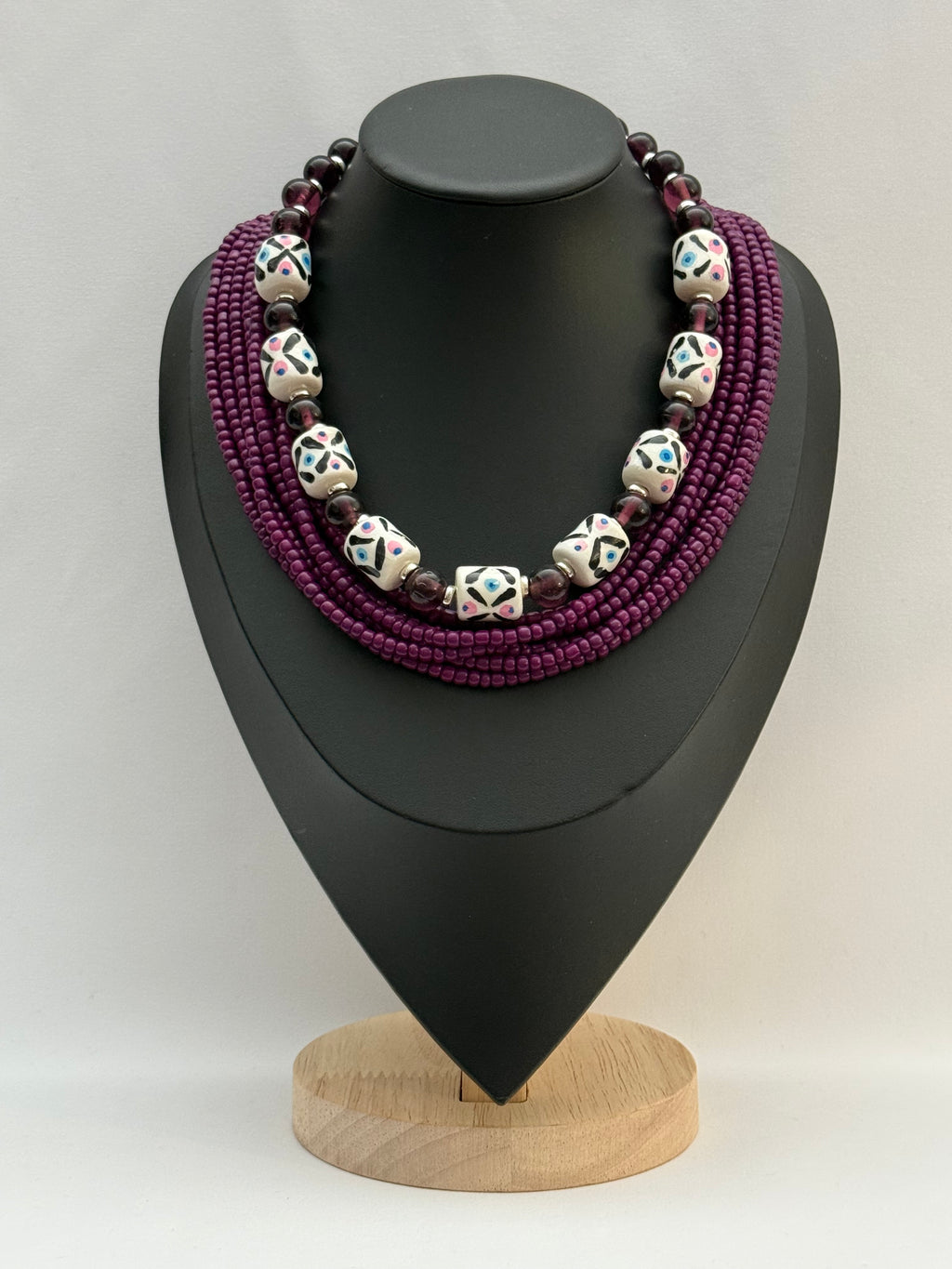 Purple Necklace 2-in-1 | Single-Strand + Multi-Strand