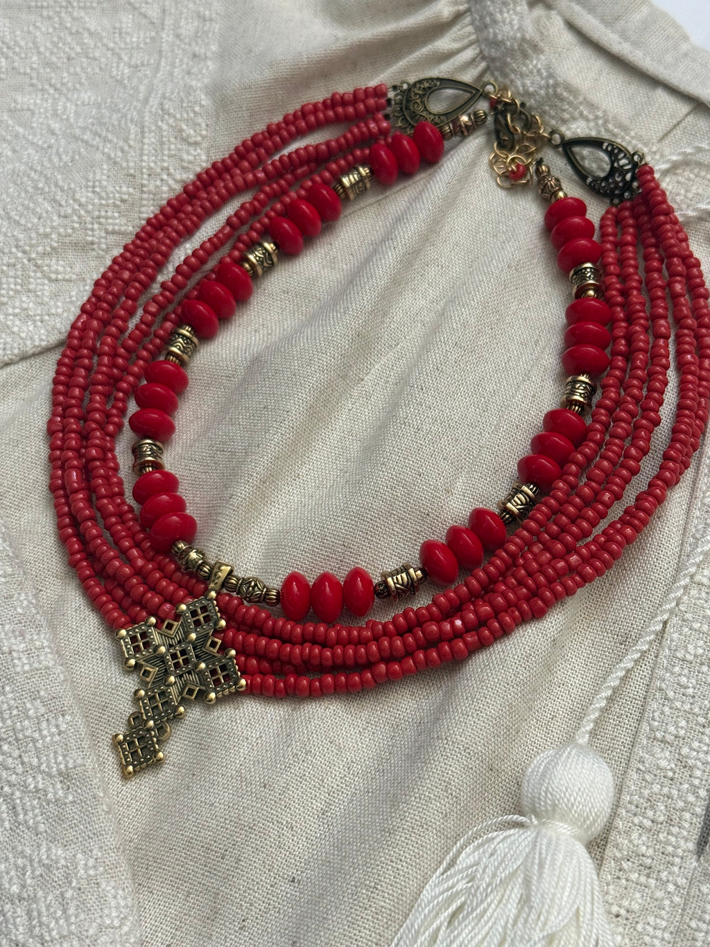 Traditional Red Necklace Set