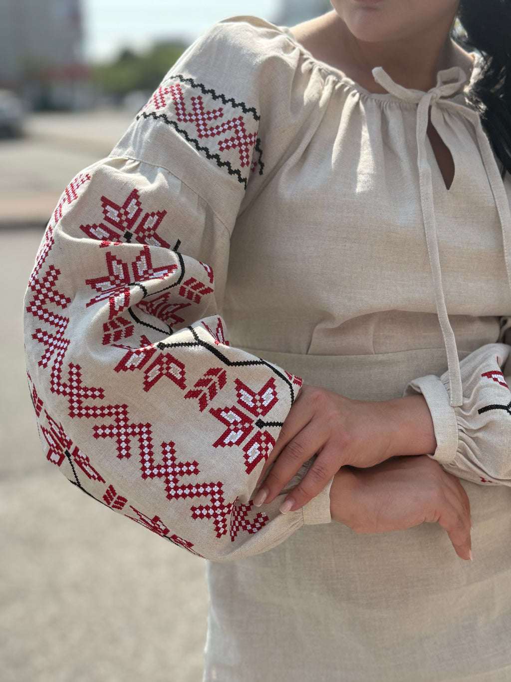 Women’s Vyshyvanka Linen Long Sleeve In Ukrainian Traditions