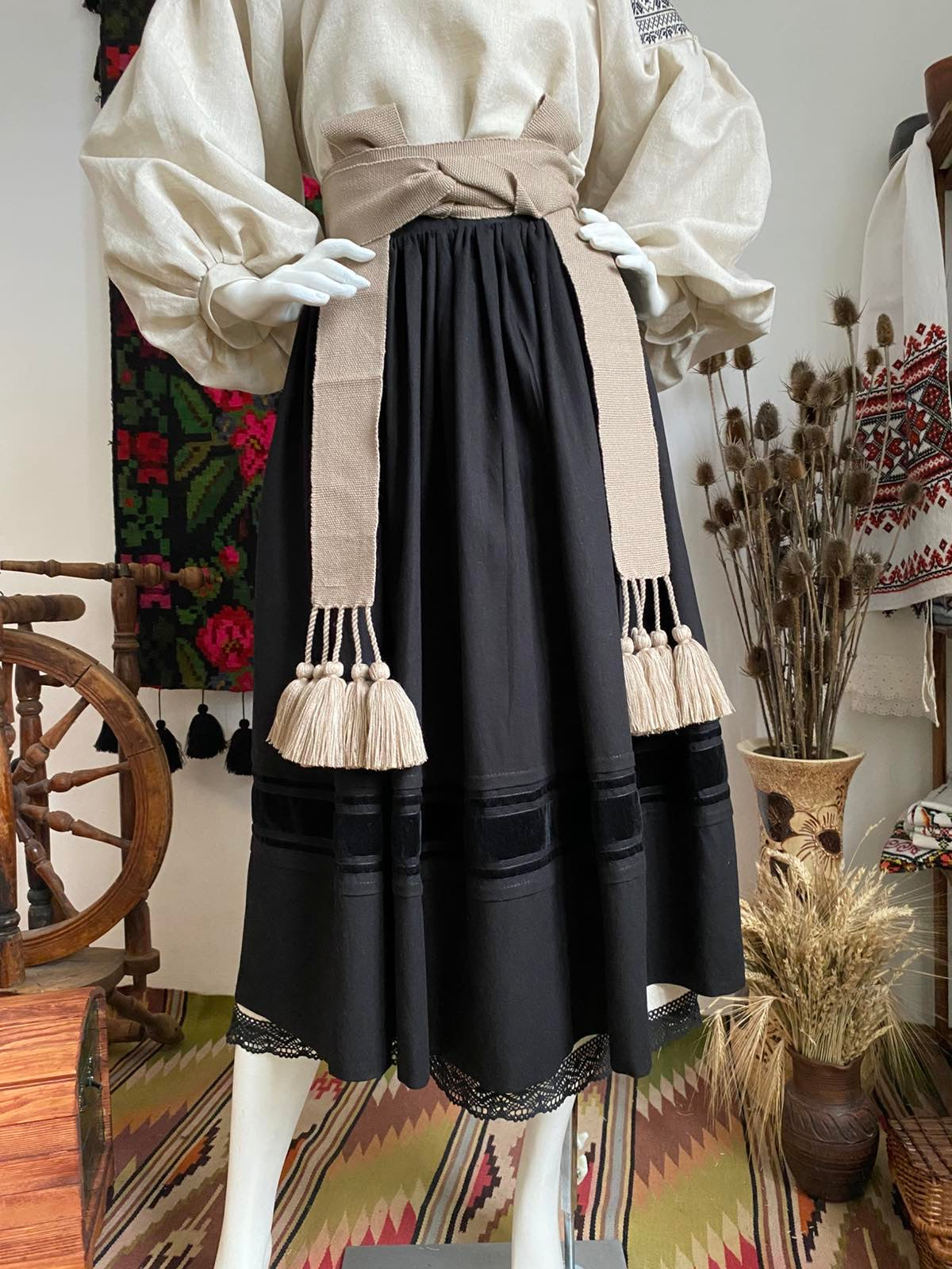 Traditional Women’s Ukrainian Kraika with Tassels Mocha Colour