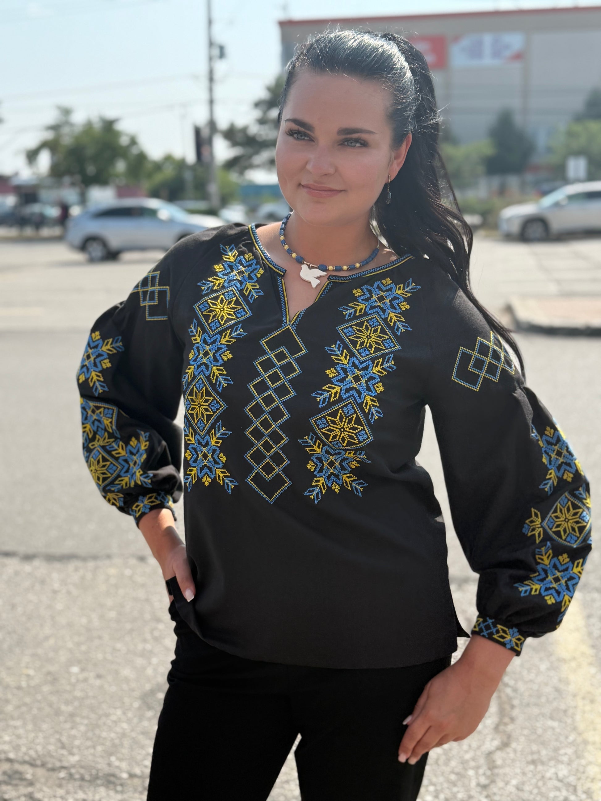 Women’s Vyshyvanka Cotton Long Sleeve In Ukrainian Traditions