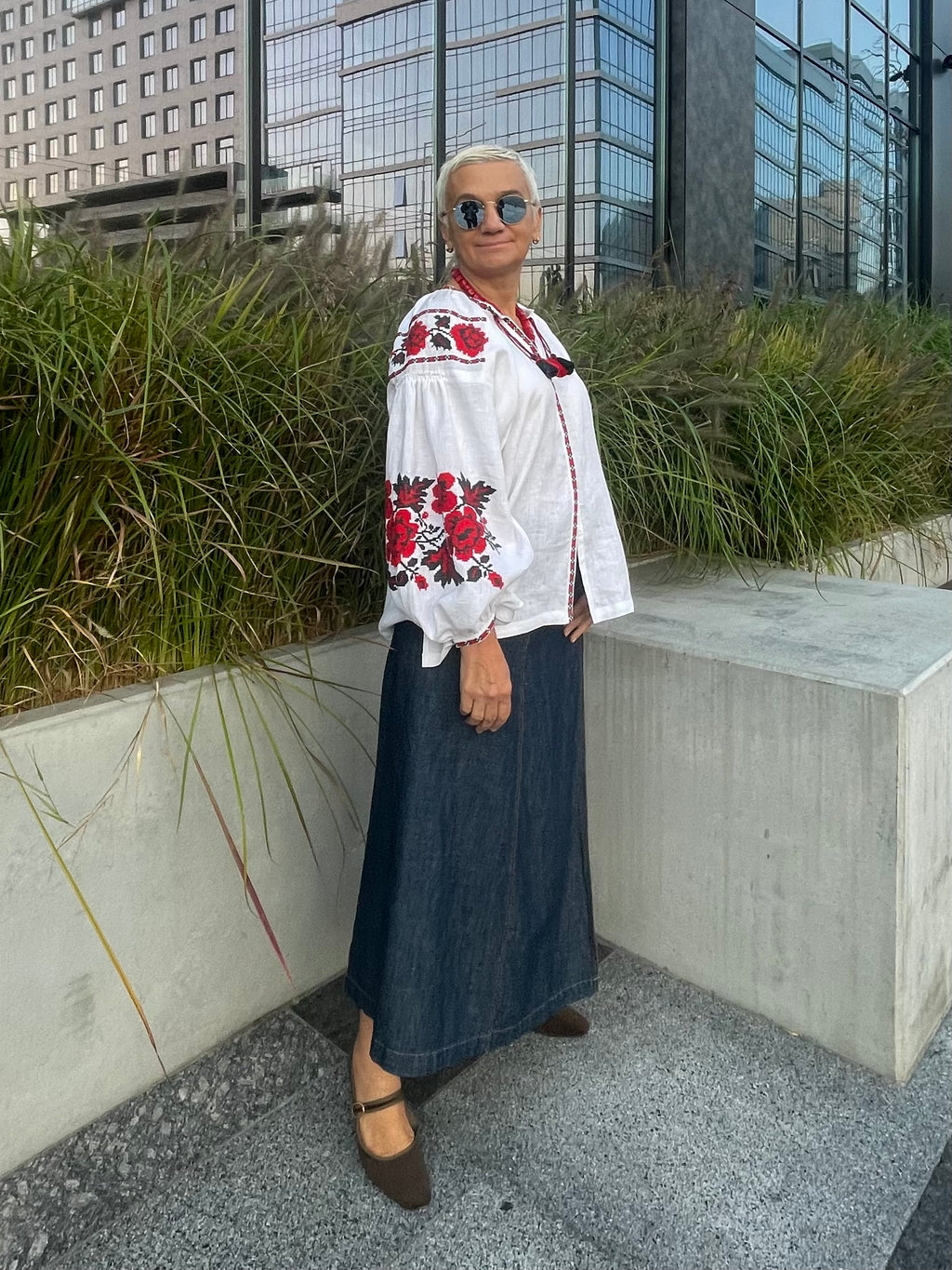 Traditional Handmade Vyshyvanka With Floral Embroidery