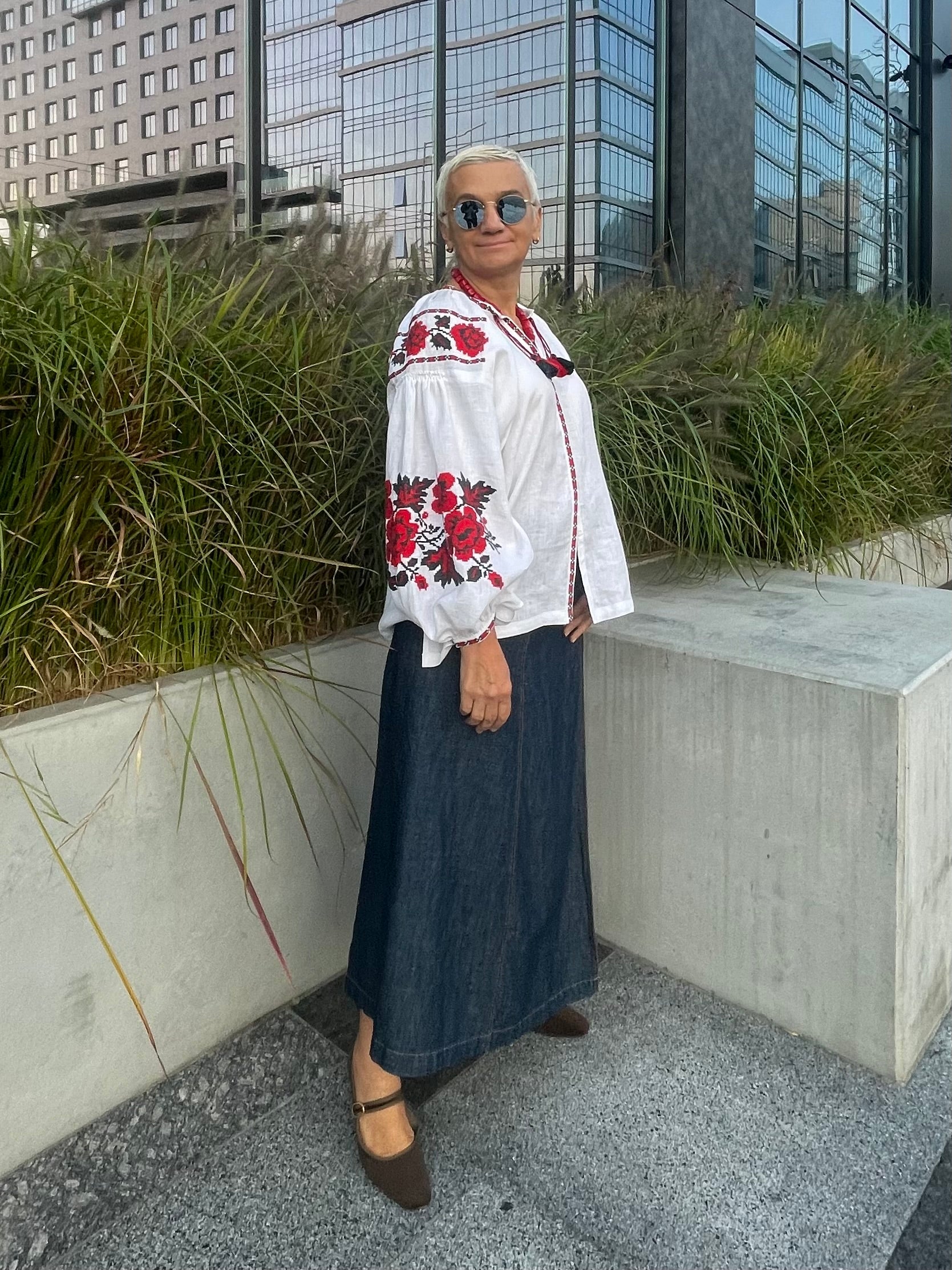 Traditional Handmade Vyshyvanka With Floral Embroidery