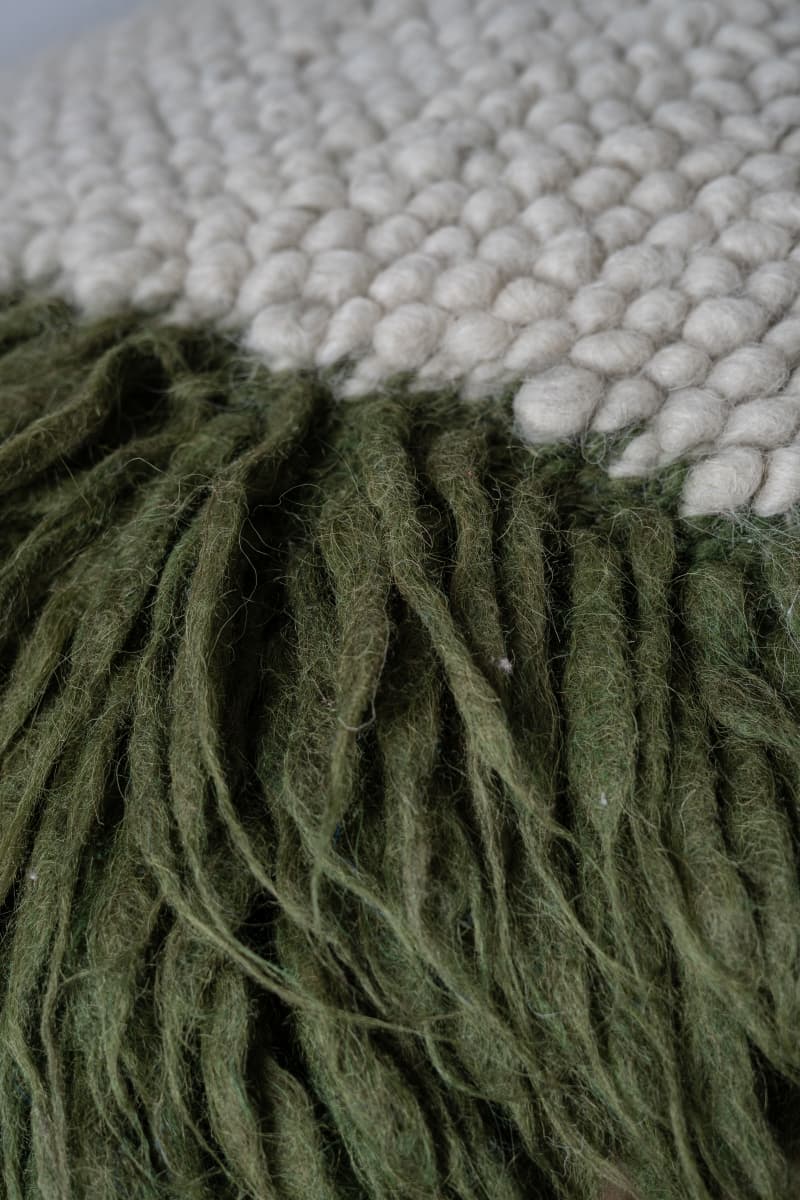 Handwoven Carpathian Wool Pillow “Forest”