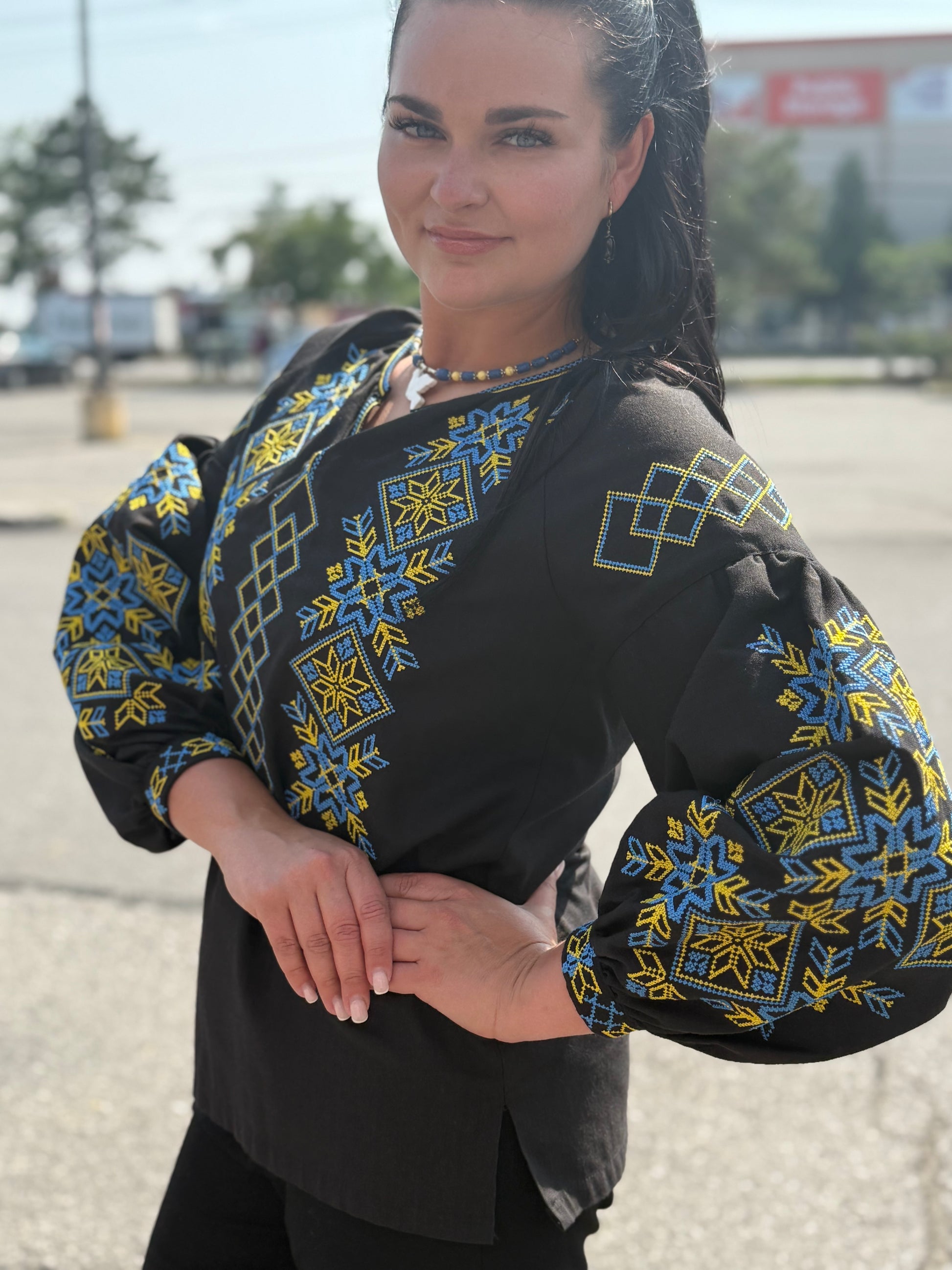 Women’s Vyshyvanka Cotton Long Sleeve In Ukrainian Traditions