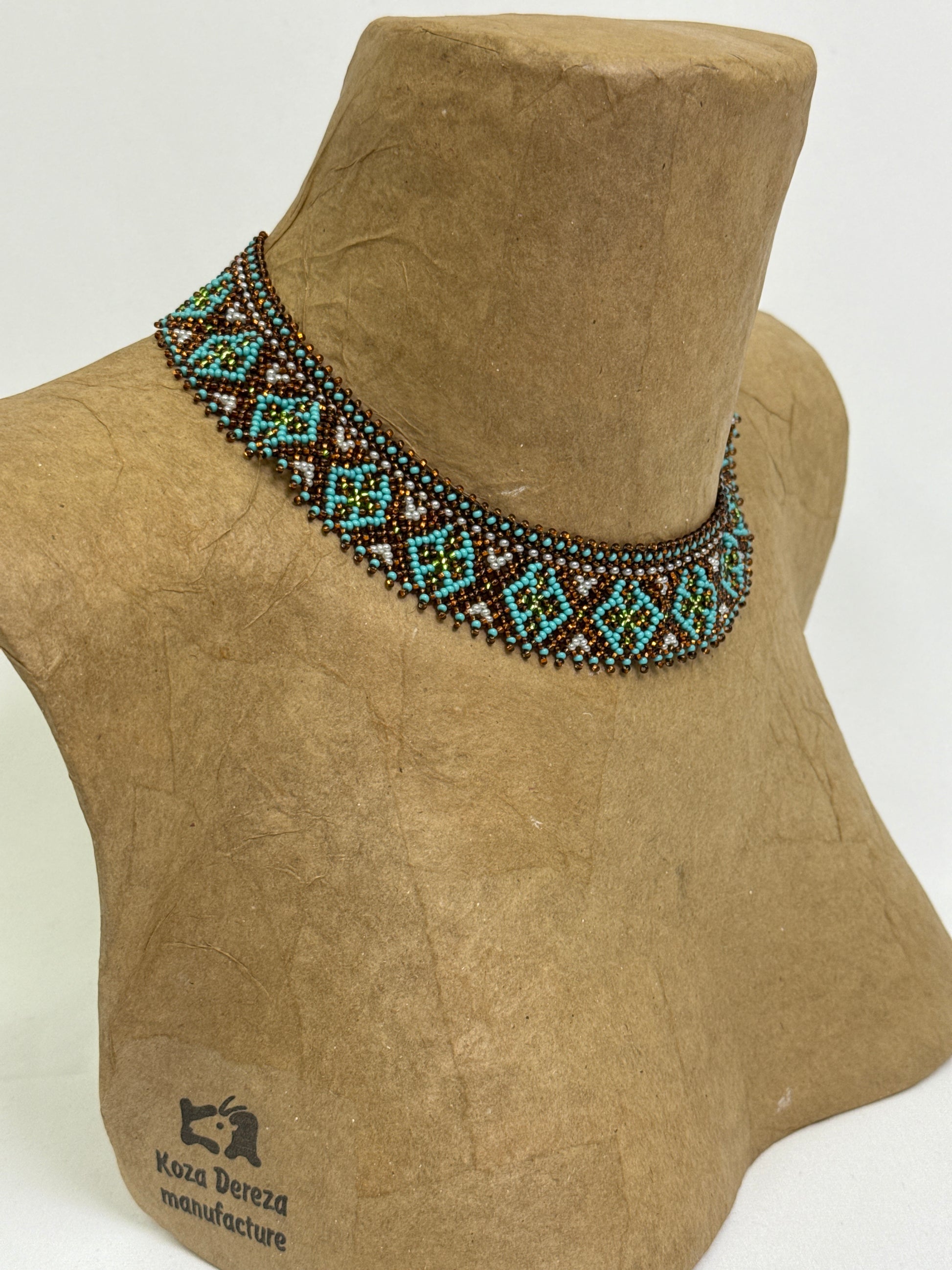 Beaded Necklace "Dark Turquoise"