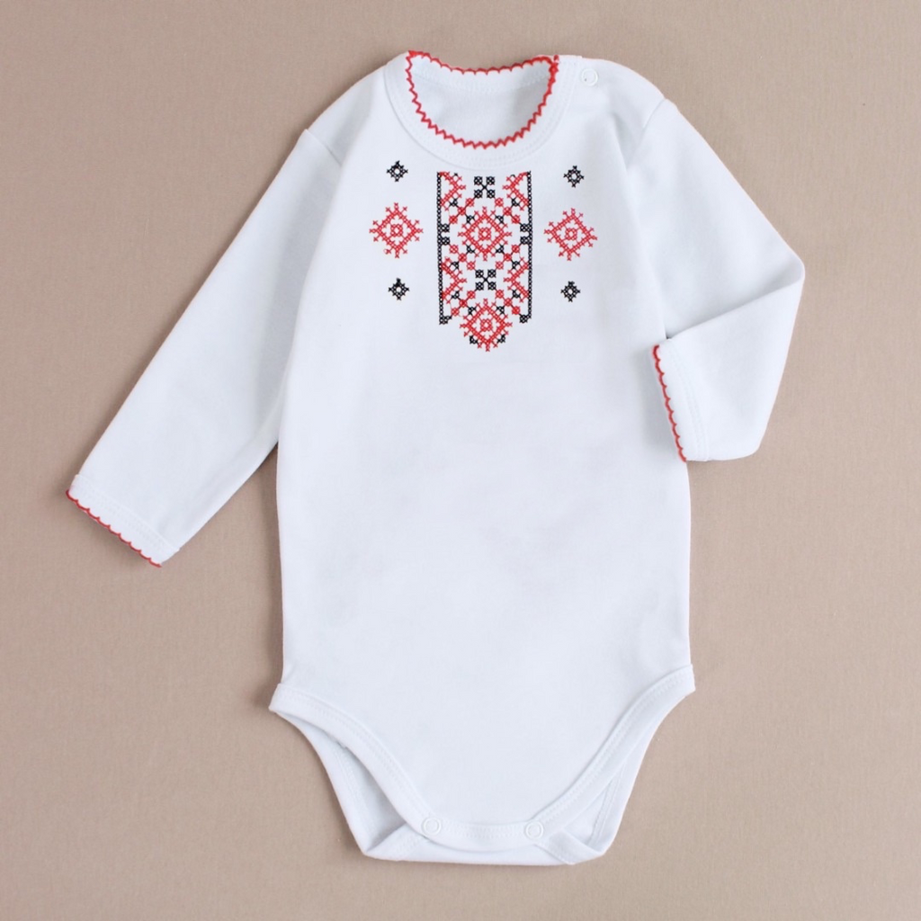 Long Sleeve Embroidered Baby Girl Vyshyvanka Bodysuit