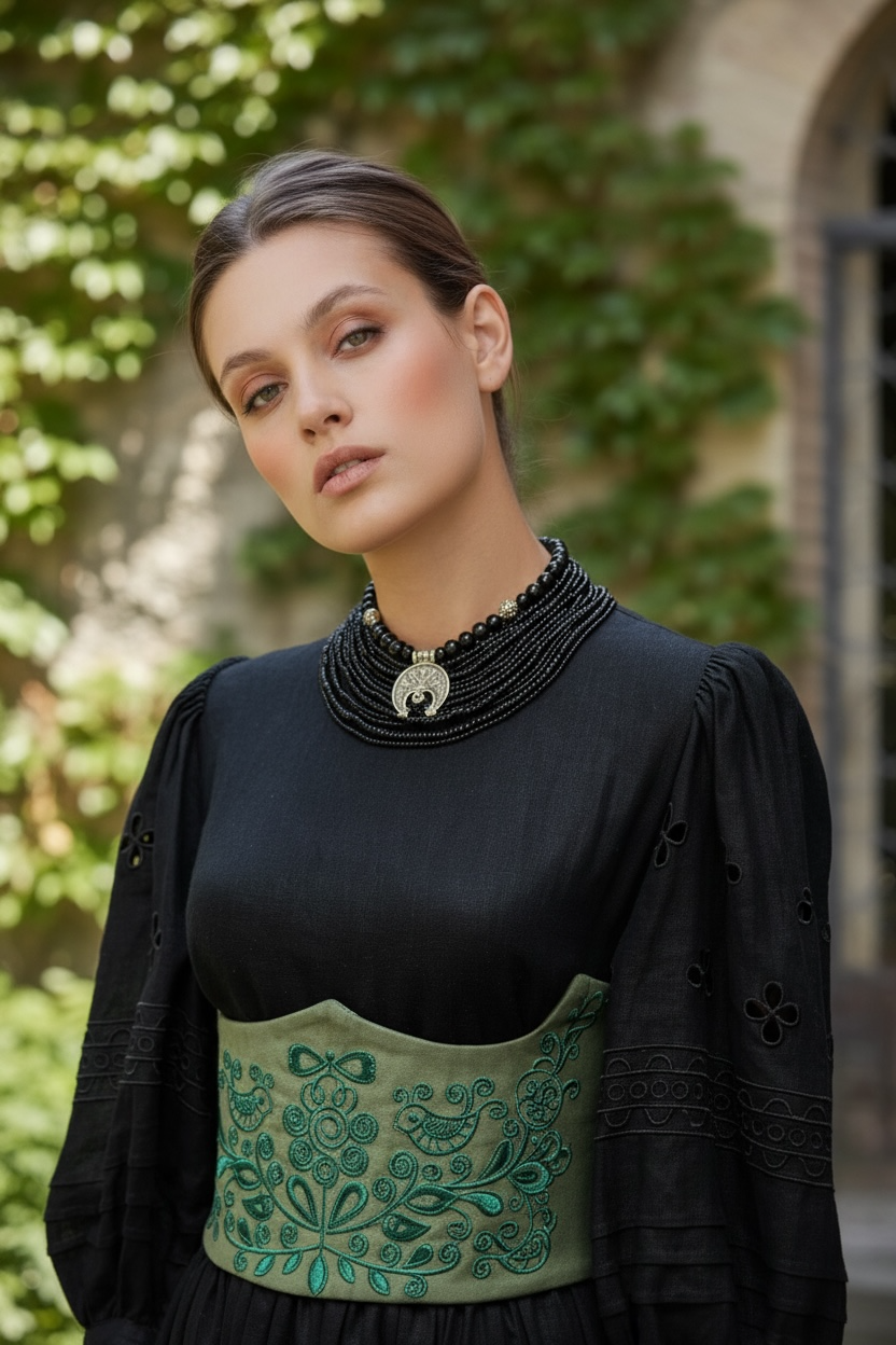 Traditional Embroidered Corset | Handmade Ukrainian Design