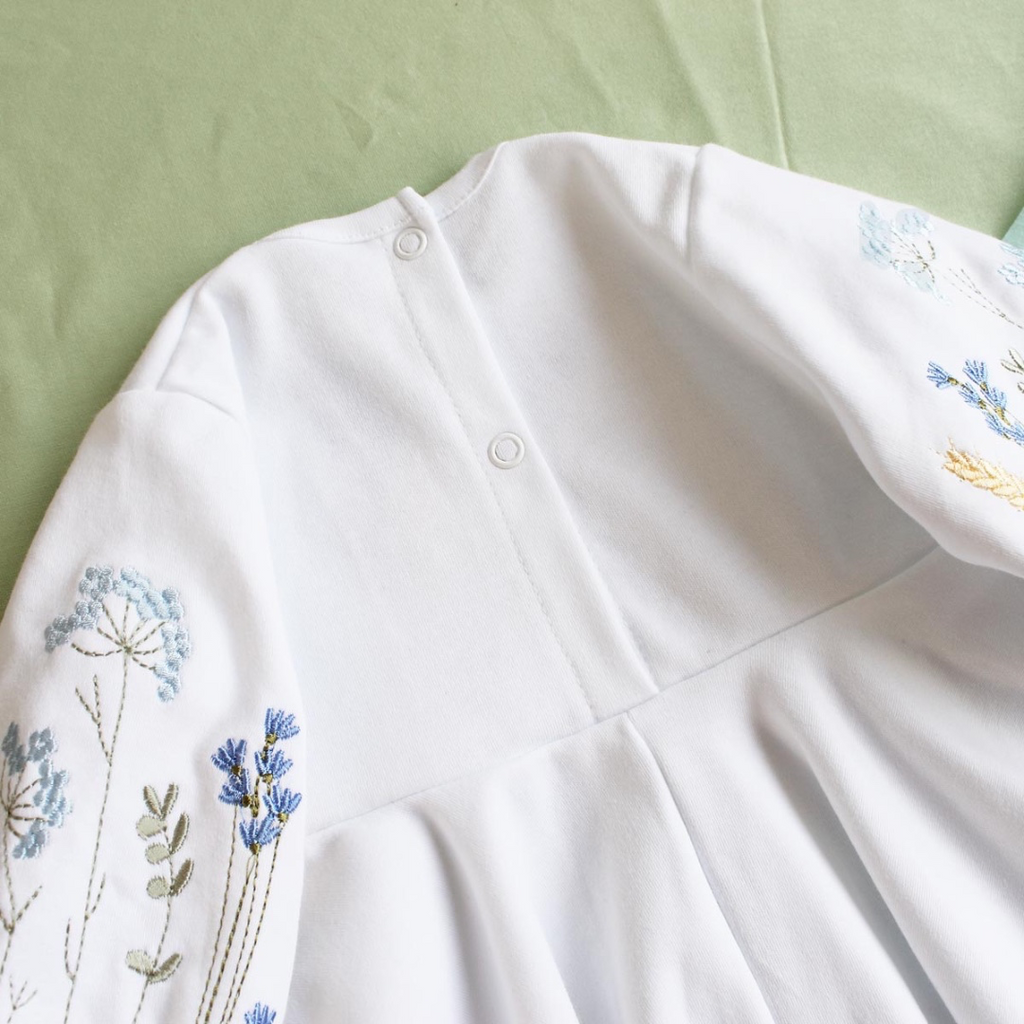 Embroidered Newborn Baby Girl Outfit Set