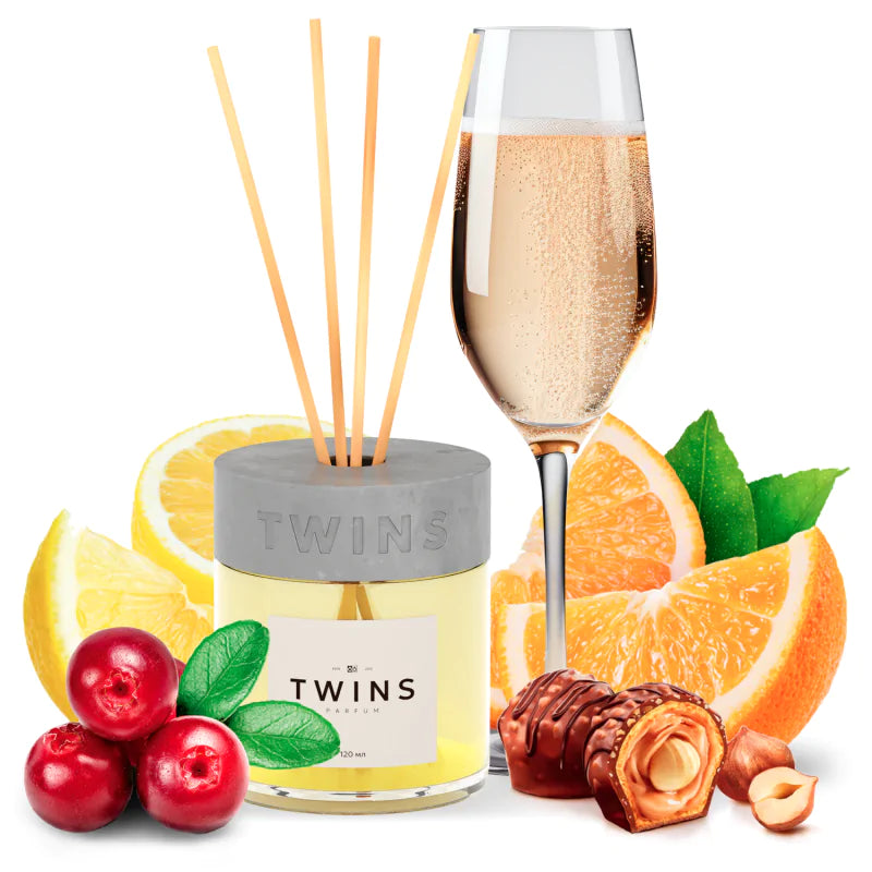 TWINS Cranberry Prosecco Home Diffuser – Festive, Sparkling & Joyful | 120 ml