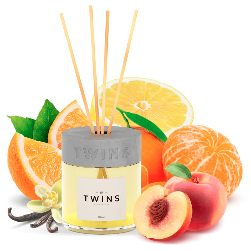 TWINS Citron and Mandarin Home Diffuser – Sparkling Citrus Bliss | 120 ml