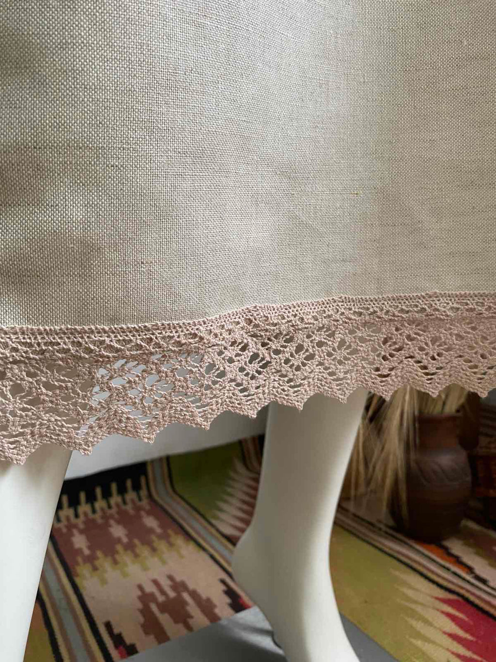 Women’s Long Linen Shirt with Traditional Embroidery