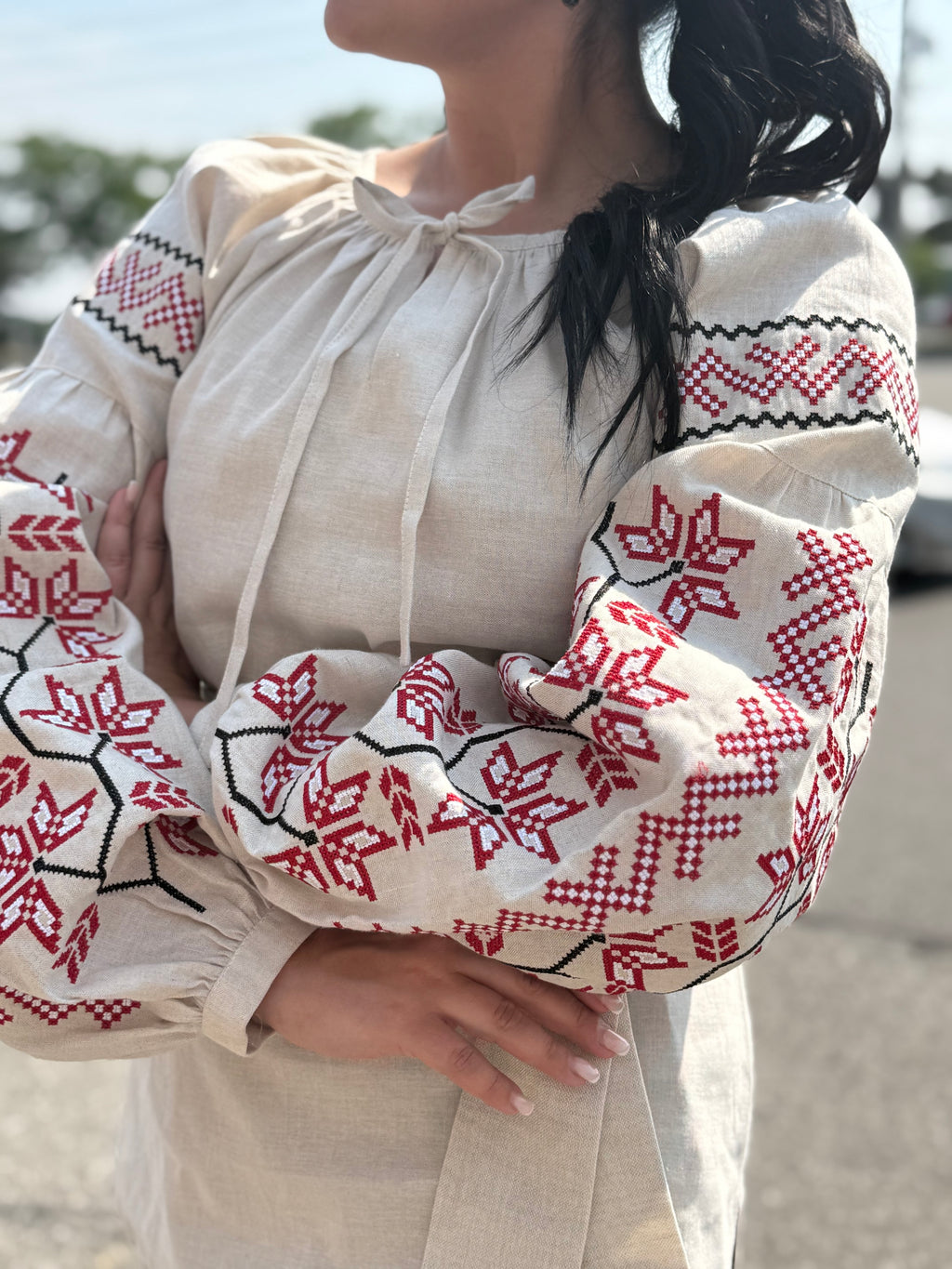Women’s Vyshyvanka Linen Long Sleeve In Ukrainian Traditions