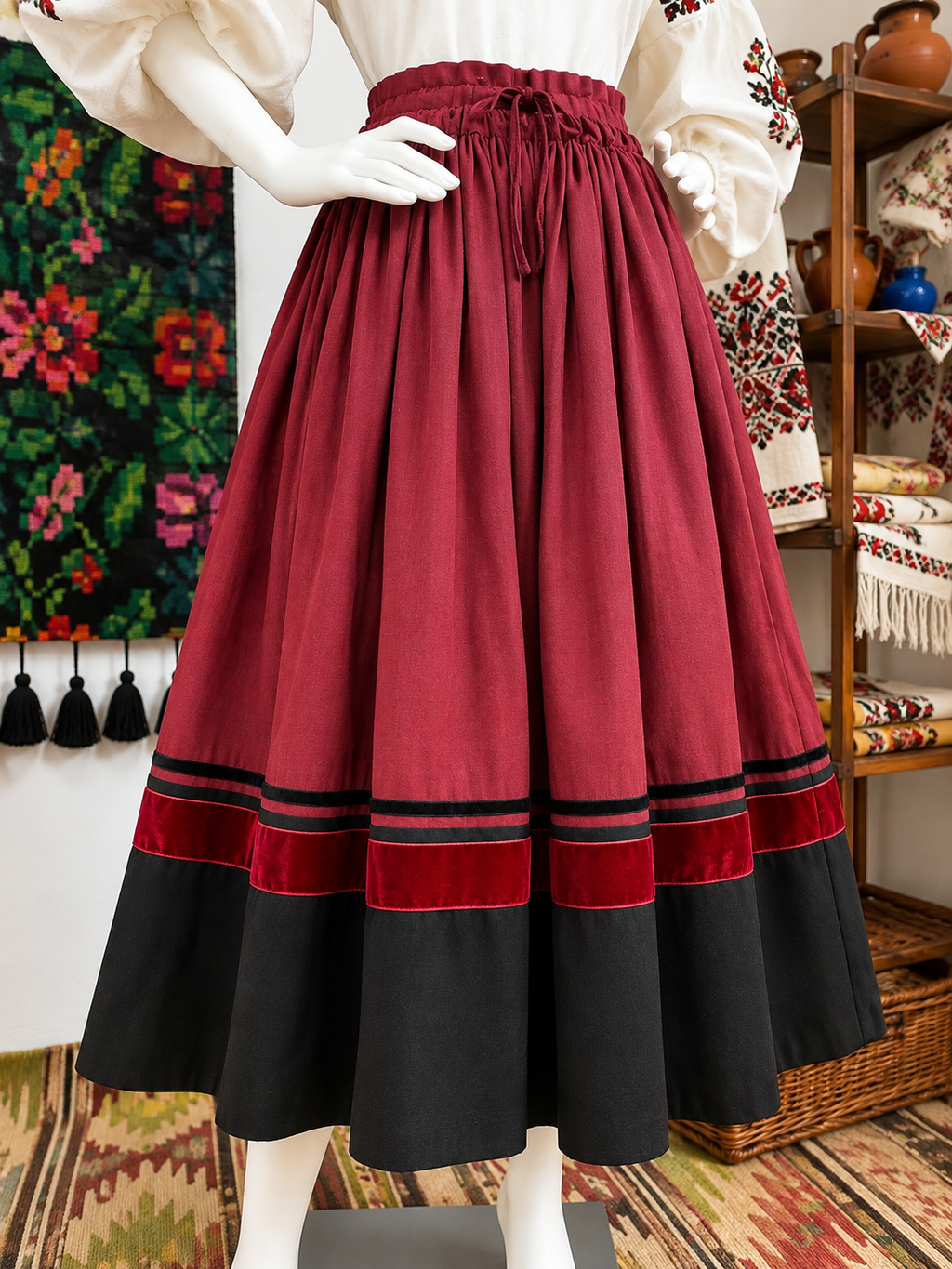 Traditional Ukrainian Women’s Midi Skirt