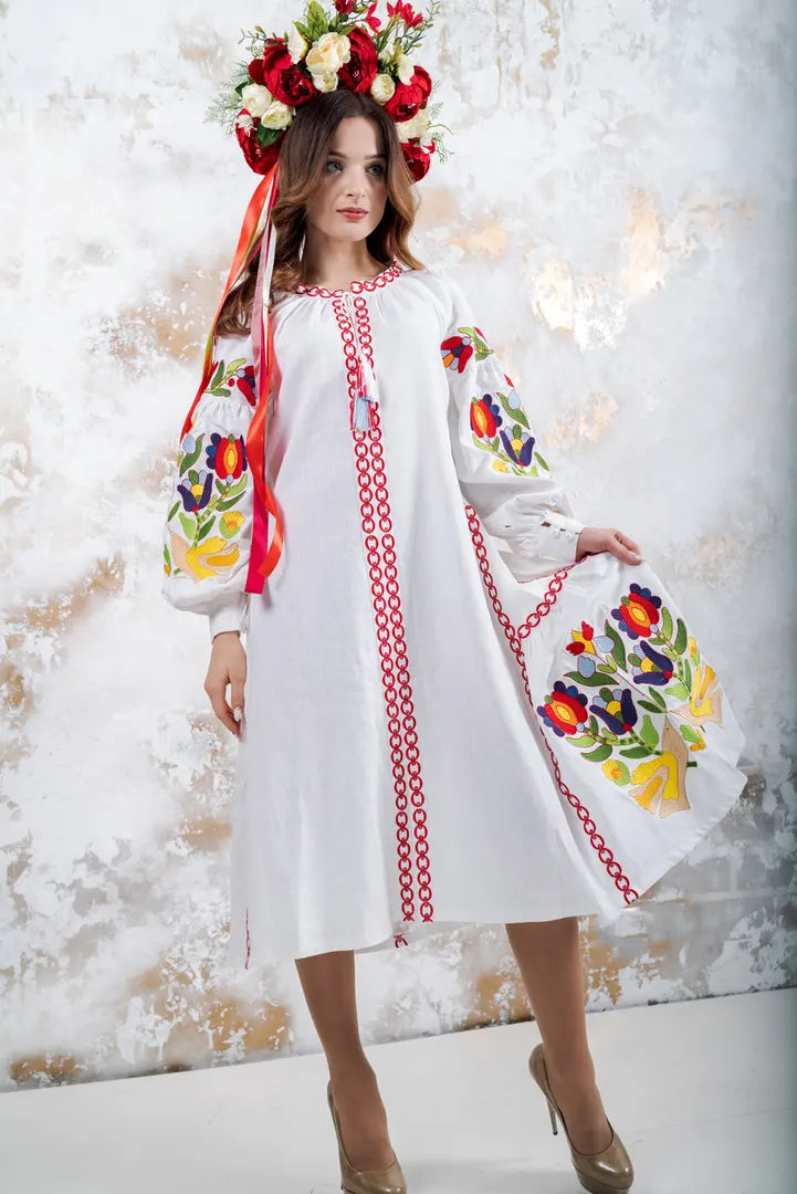 “Flora” Dress White