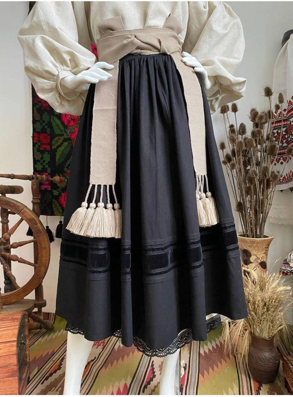 Traditional Women’s Ukrainian Kraika with Tassels Mocha Colour