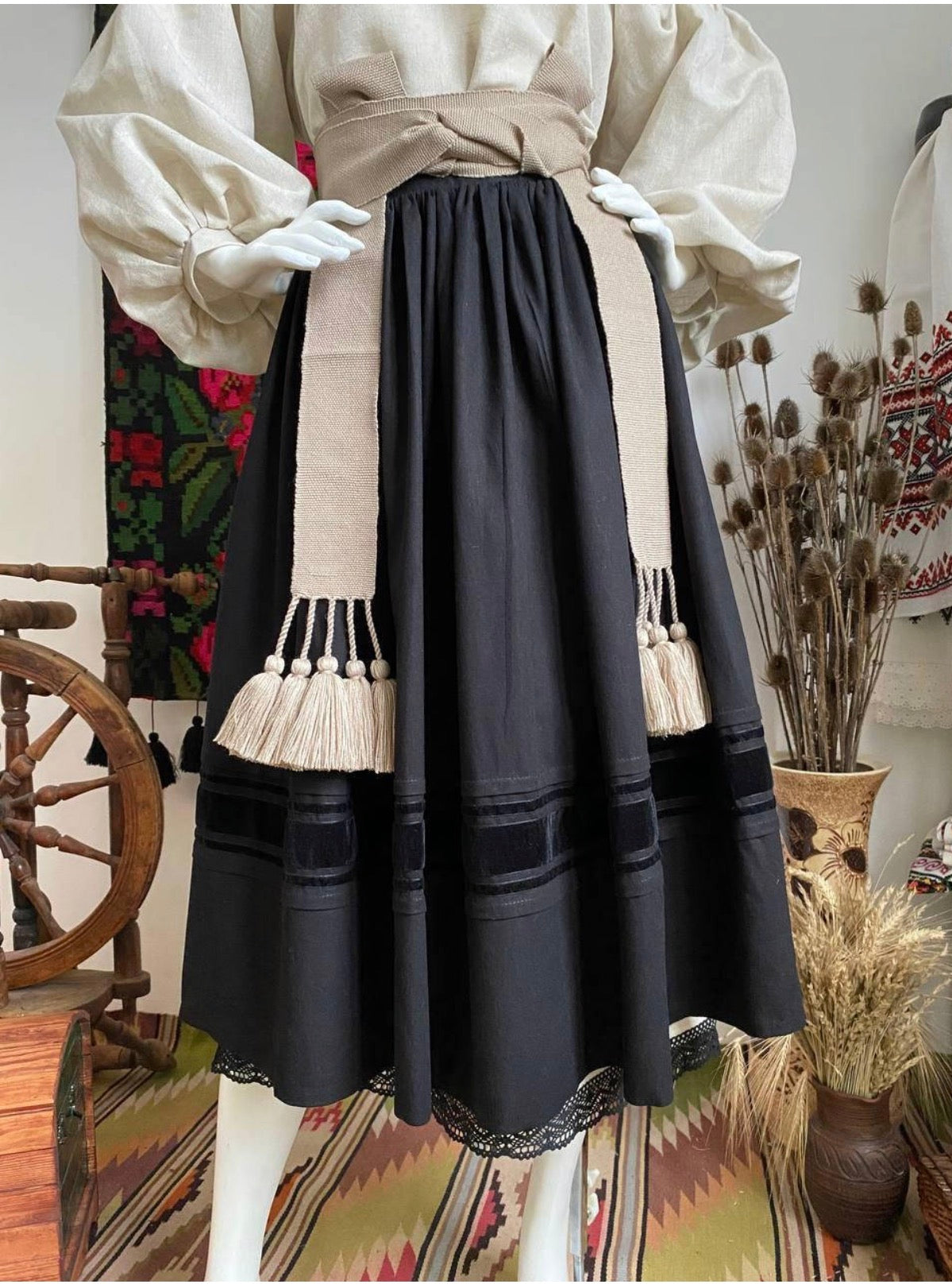 Traditional Women’s Ukrainian Kraika with Tassels Mocha Colour