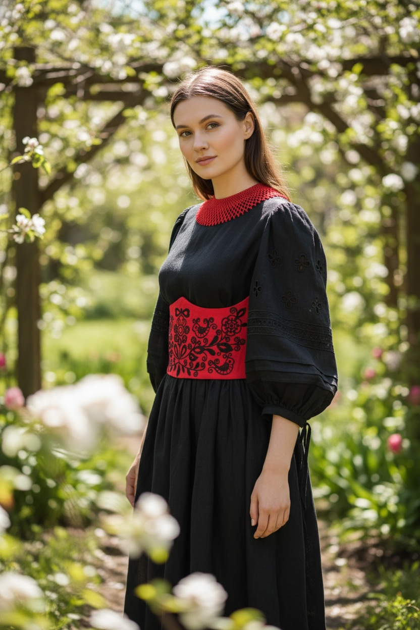 Traditional Embroidered Corset | Handmade Ukrainian Design