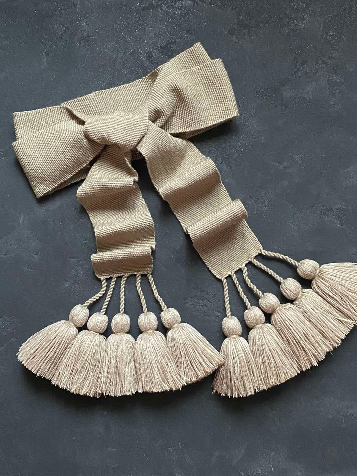 Traditional Women’s Ukrainian Kraika with Tassels Sand Colour