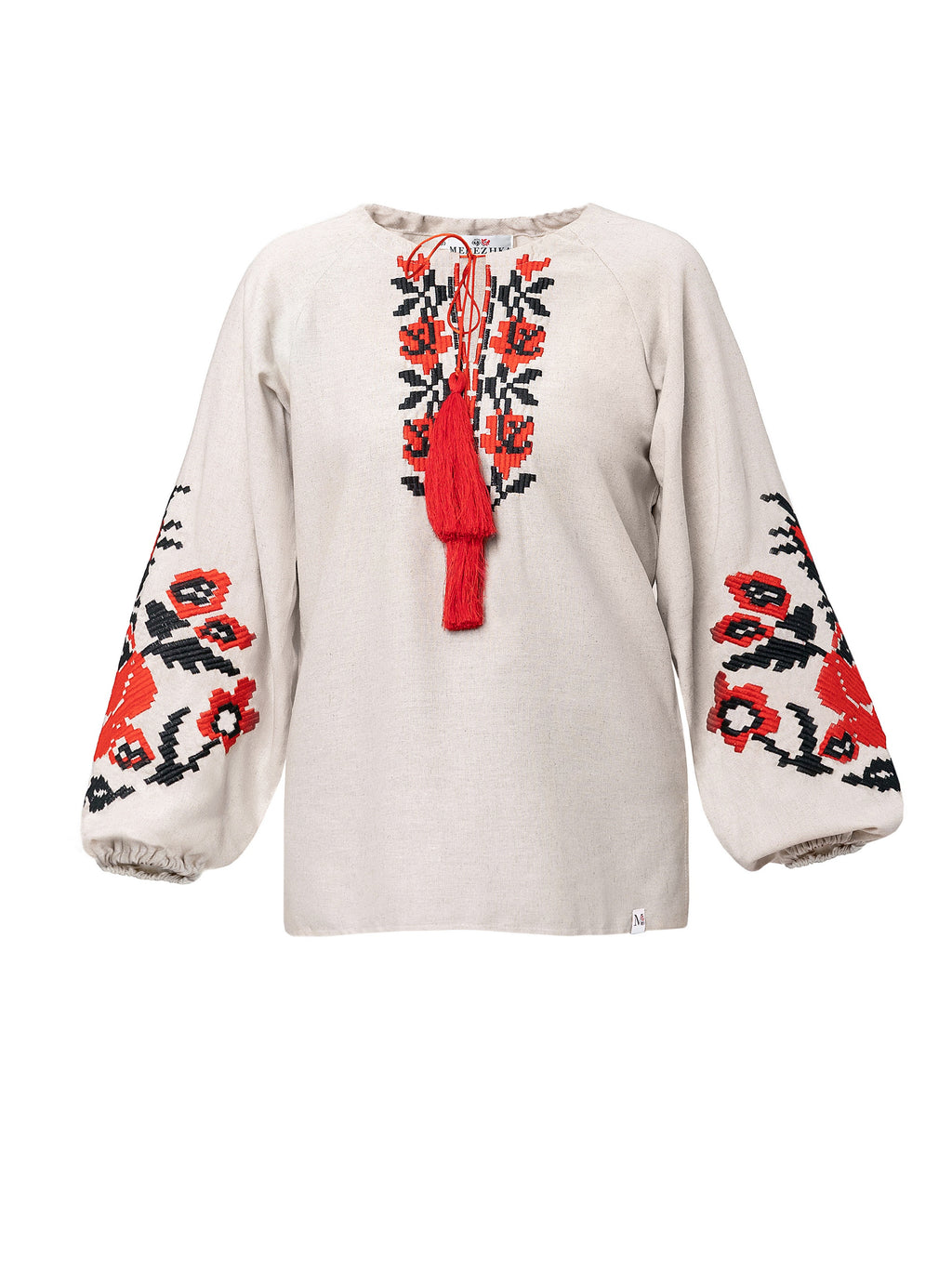 “Ruta” Embroidered Linen Blouse