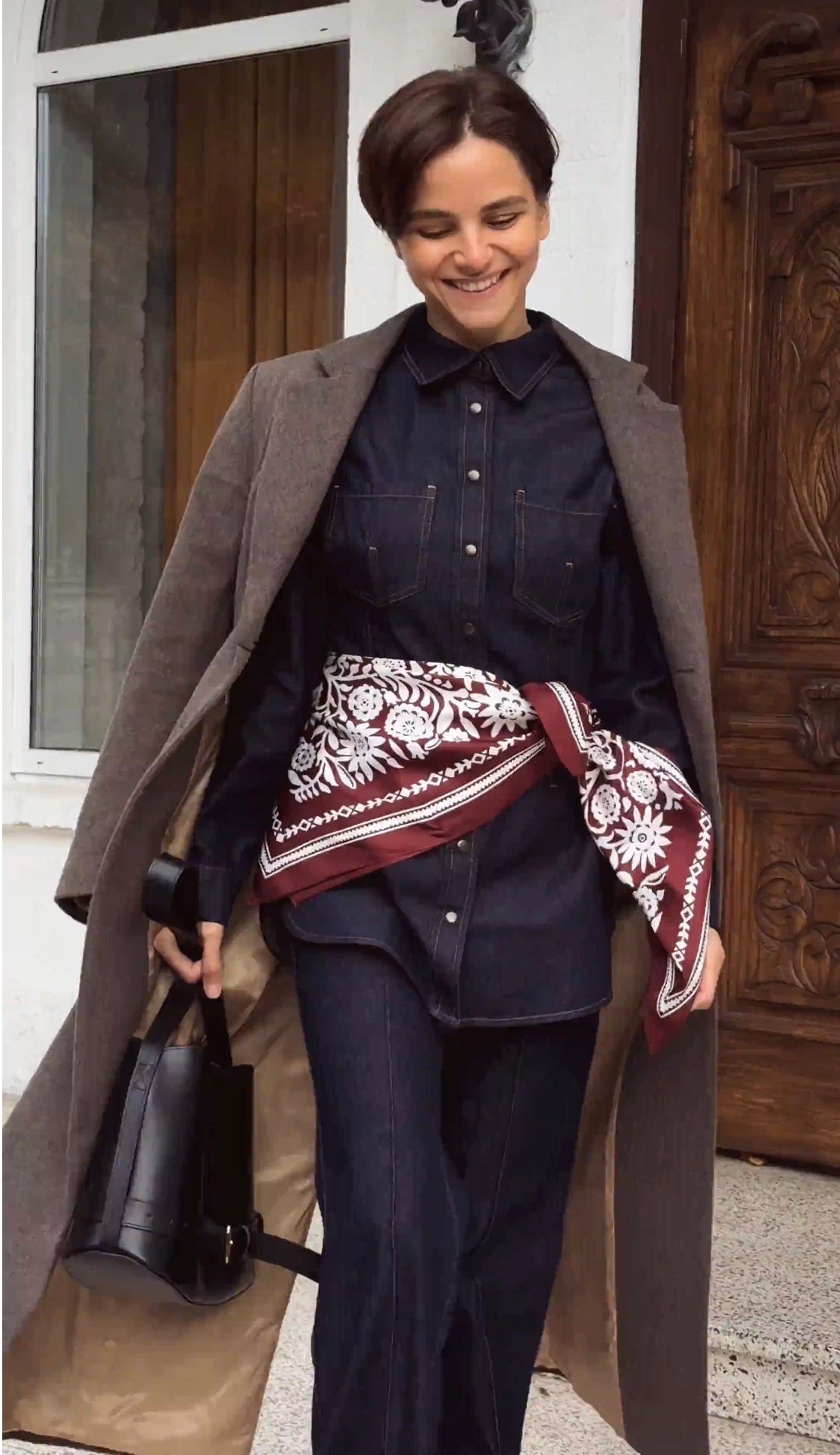 “Pole” Silk Scarf
