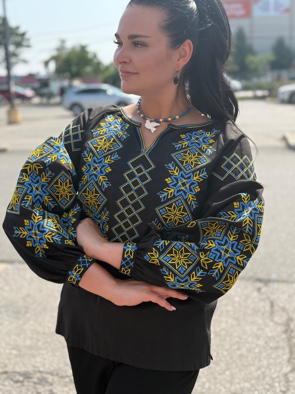 Women’s Vyshyvanka Cotton Long Sleeve In Ukrainian Traditions