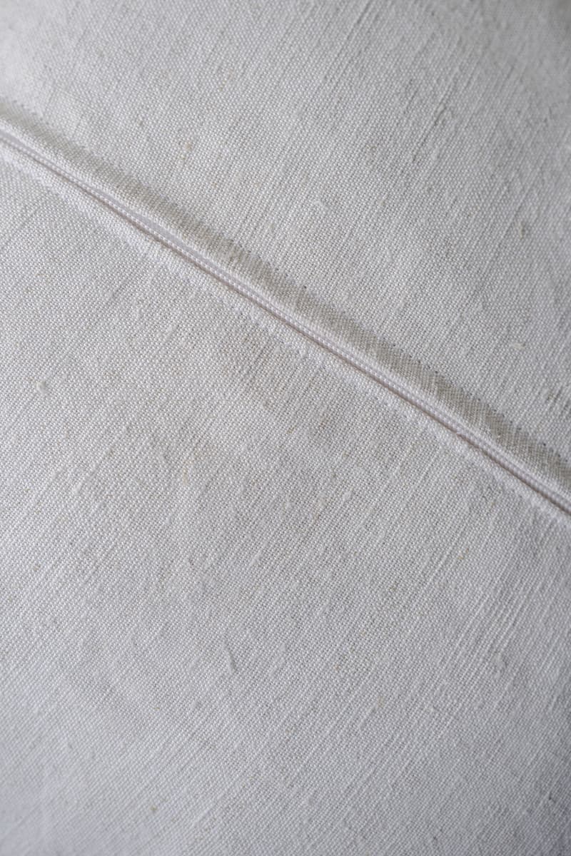 White Handwoven Carpathian Wool Pillow “Gunia”