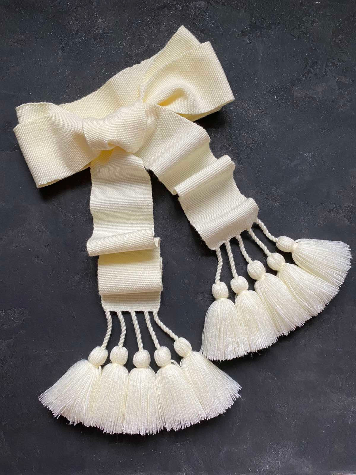 Traditional Women’s Ukrainian Kraika with Tassels Cream Colour